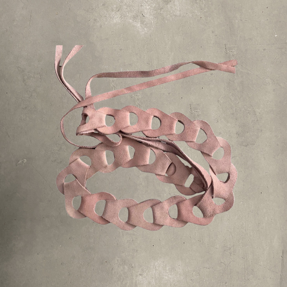 Pink Leather Belt