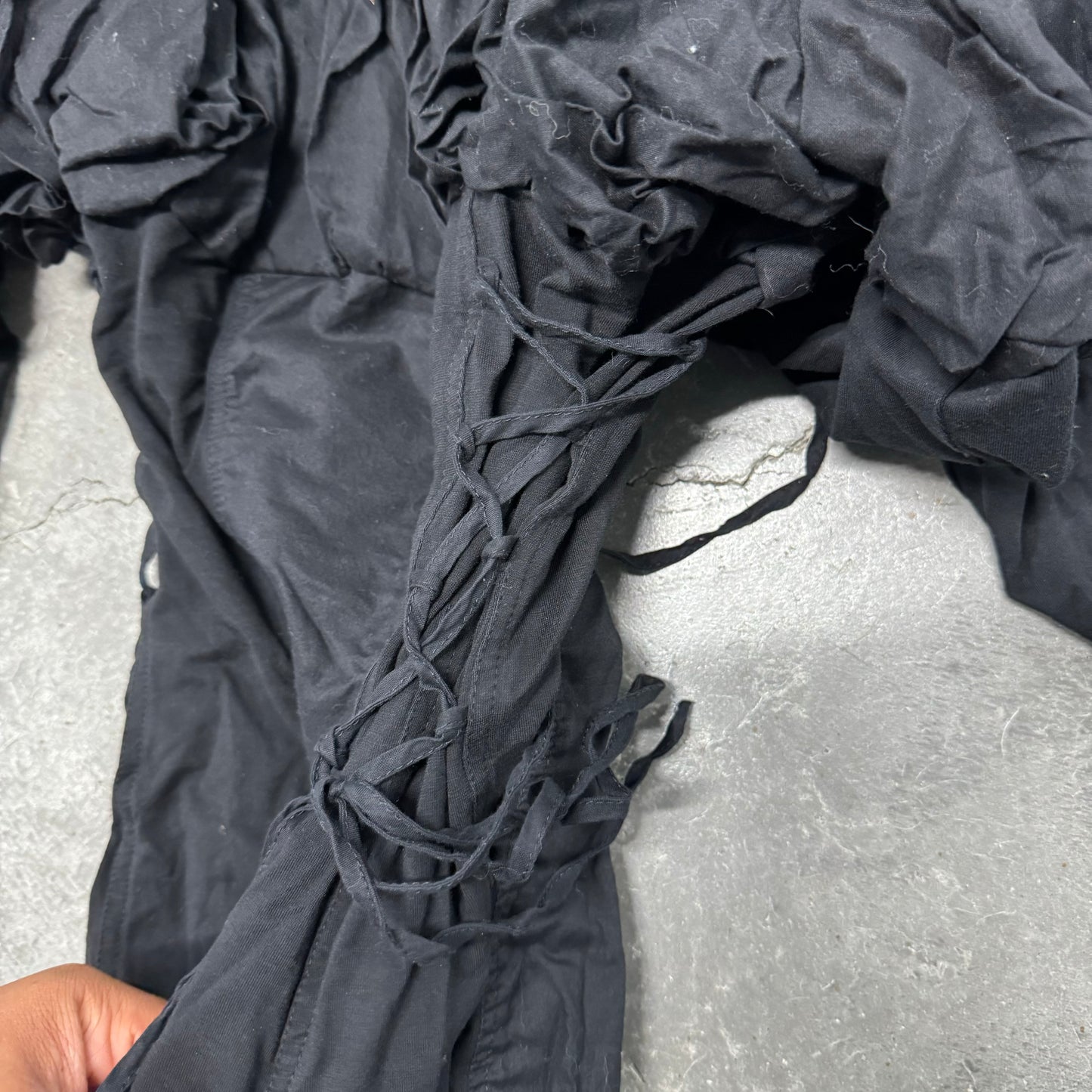 Luxury Black Scrunched Blouse