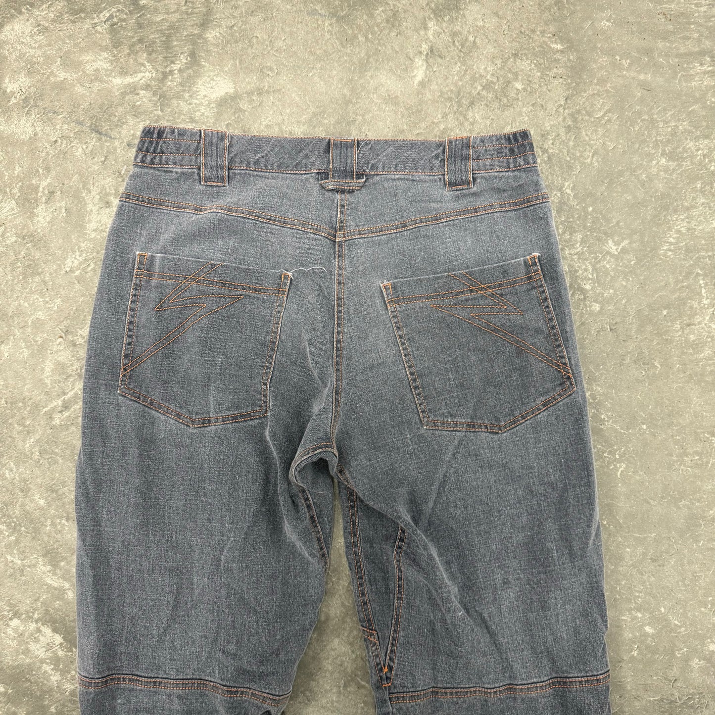 Denim Offstitch Orange Light Grey Pants