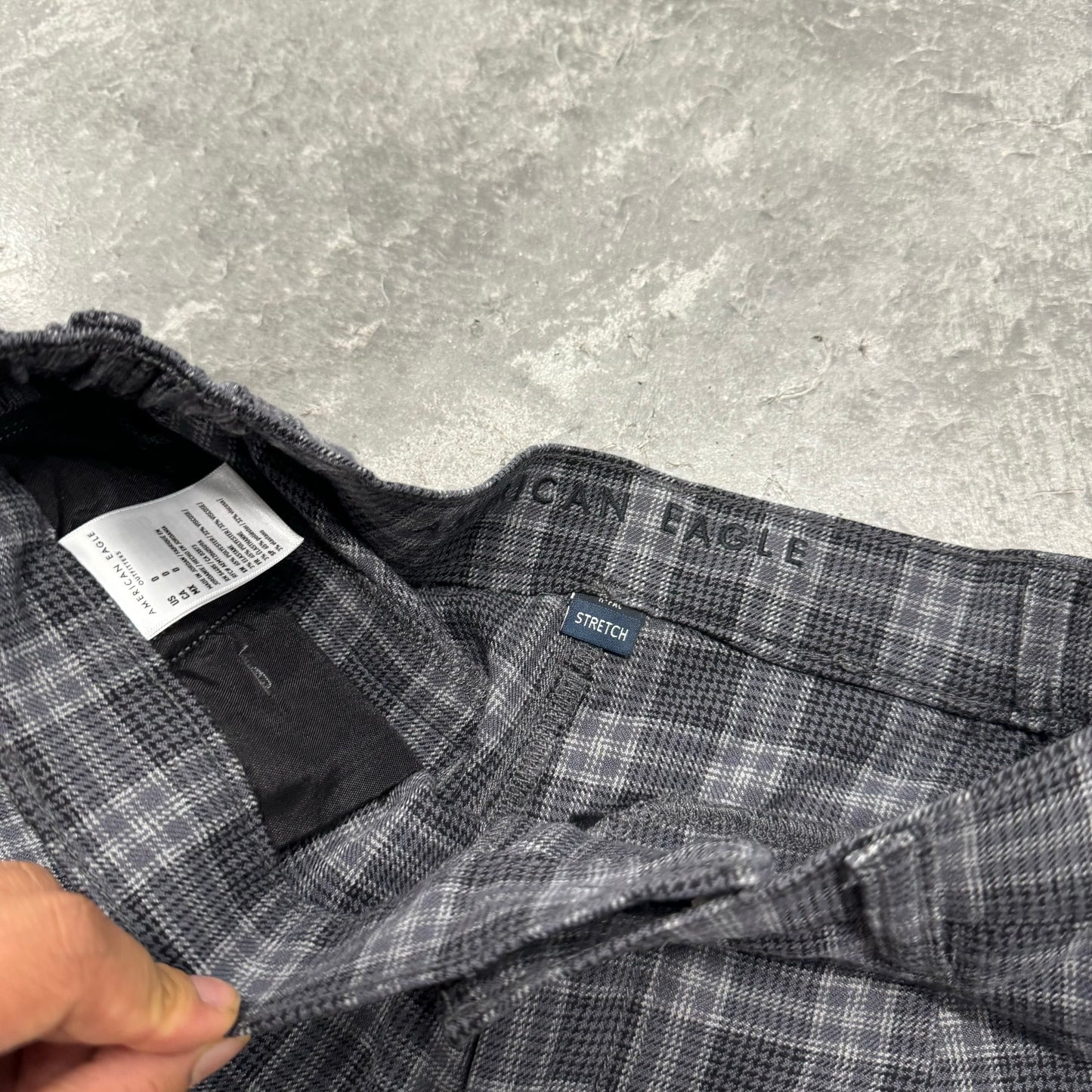 Black Plaid Micro Shorts
