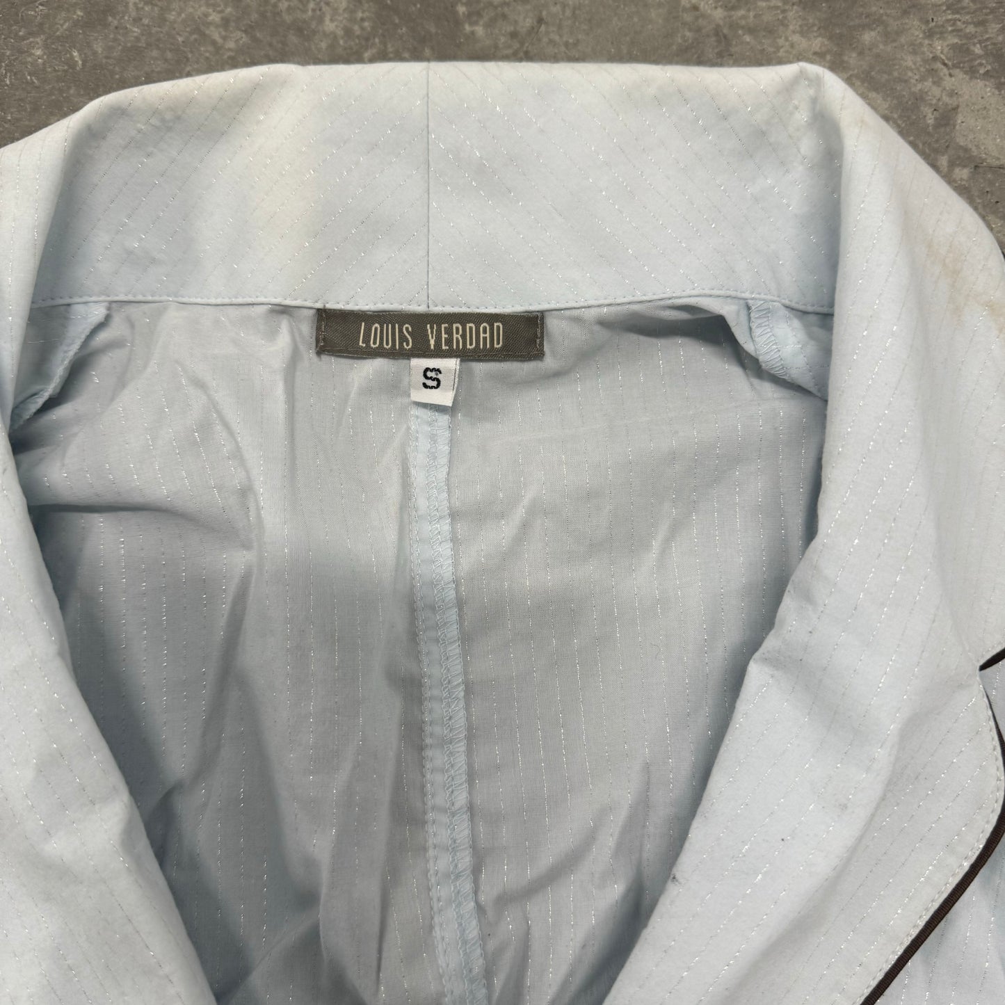 Vintage Designer Baby Blue Blouse