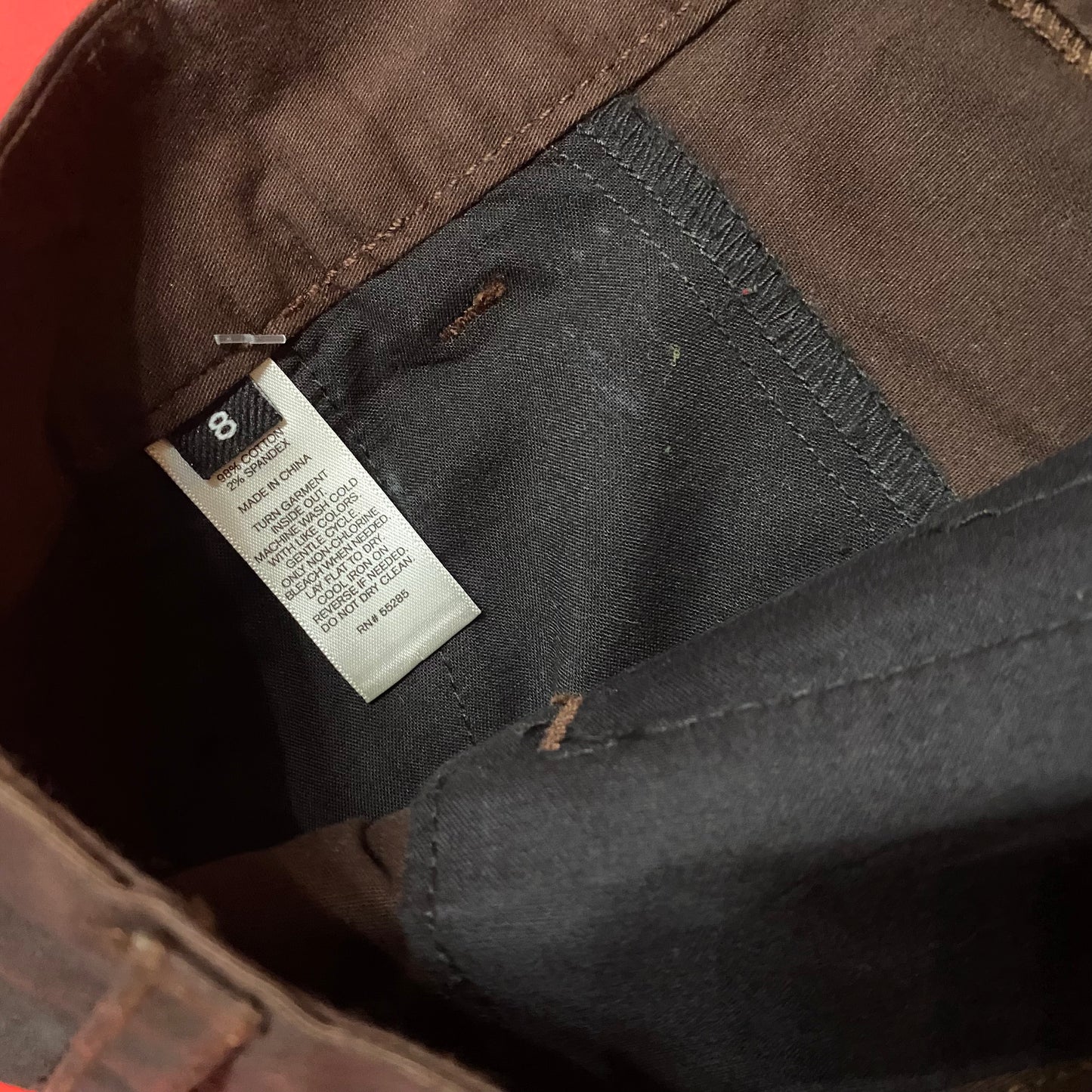 Brown Leather Mini Shorts