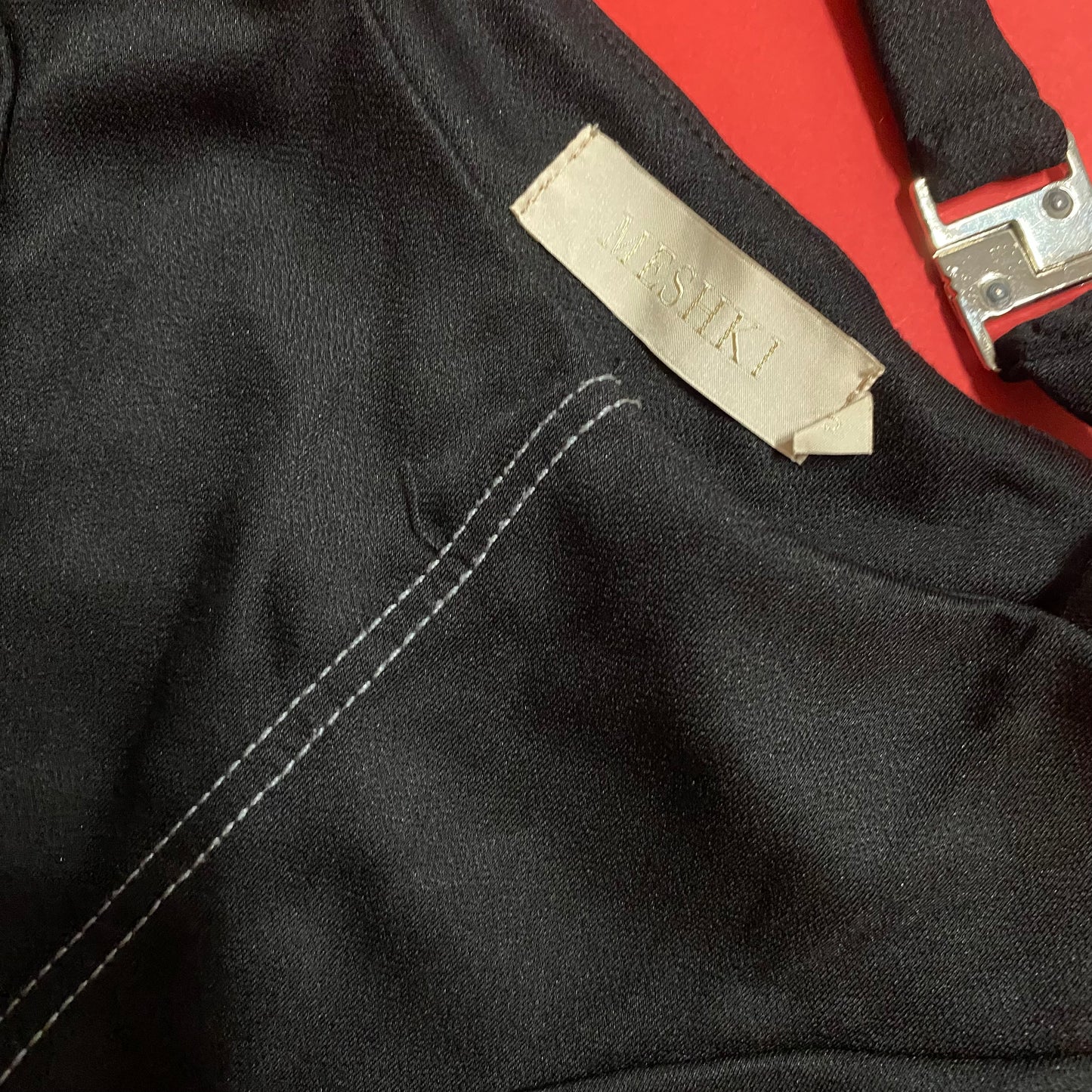 Meshki Black Off Stitch Pants