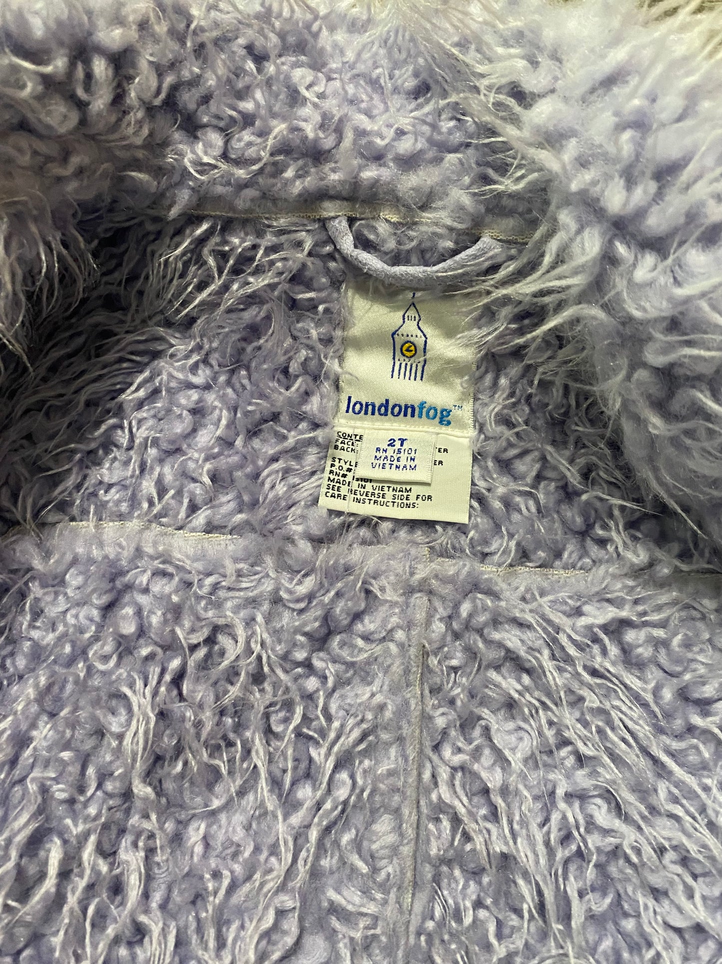 Vintage Purple Fur Trim Coat 2T