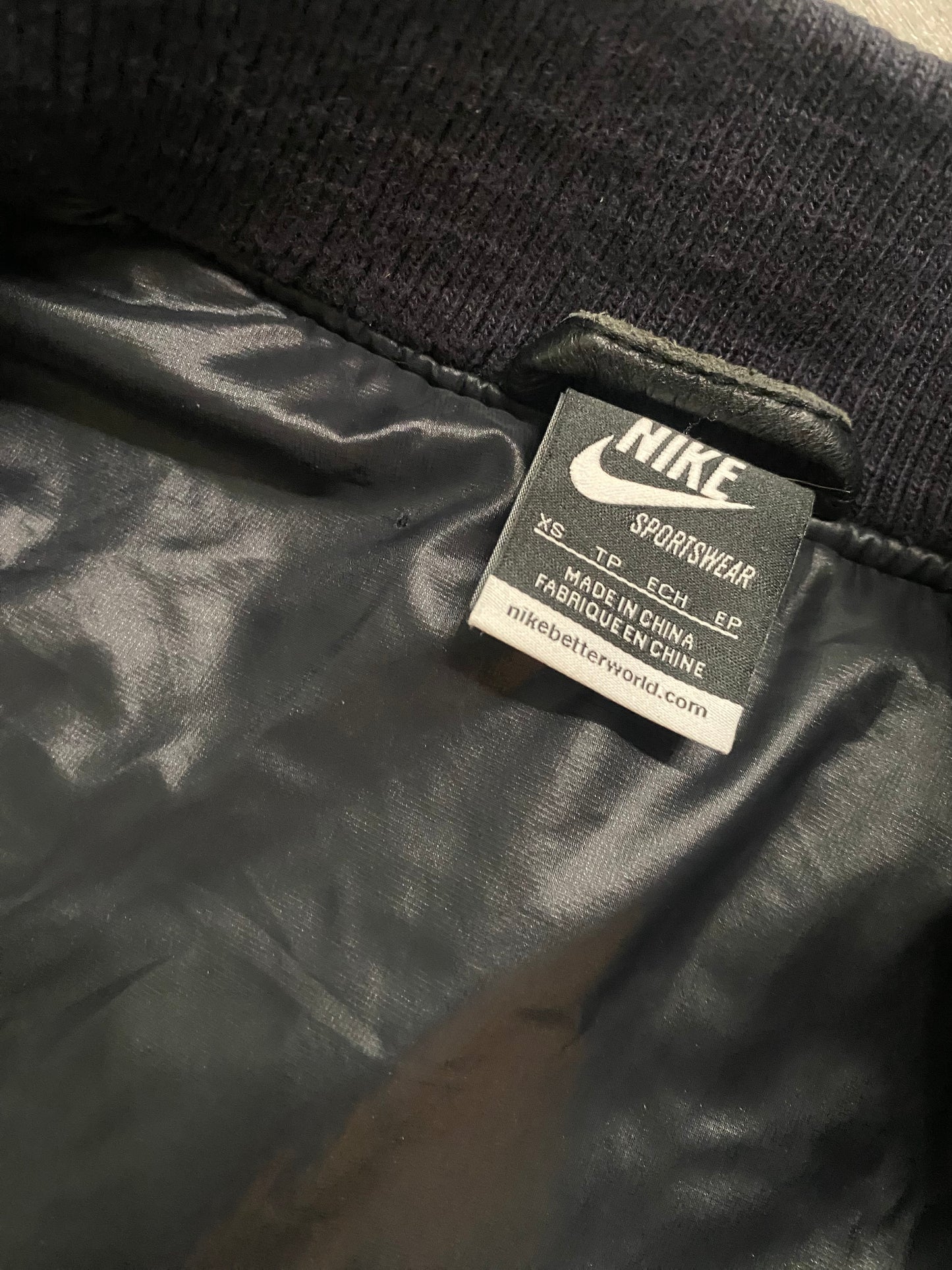 Plain Black Leather Varsity Jacket