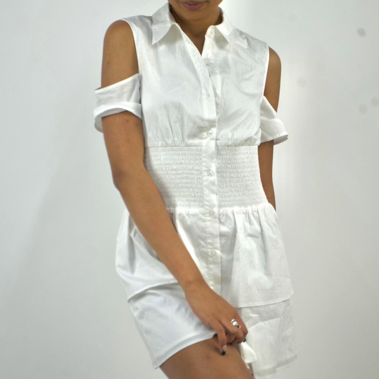 White Cut Out Picnic Dress