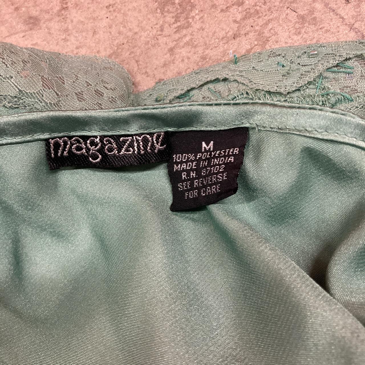 Vintage Green Lace Trim Tank