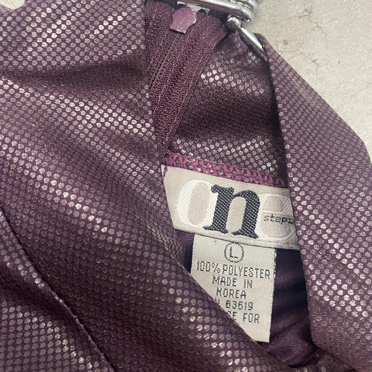 Vintage Purple High Collar Short Sleeve Top