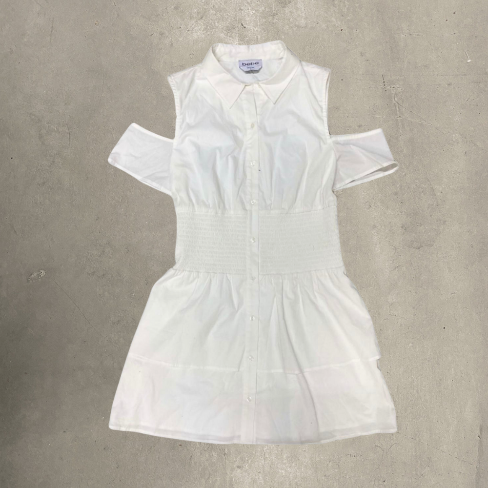 White Cut Out Picnic Dress