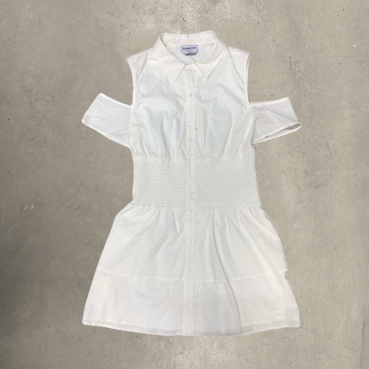 White Cut Out Picnic Dress