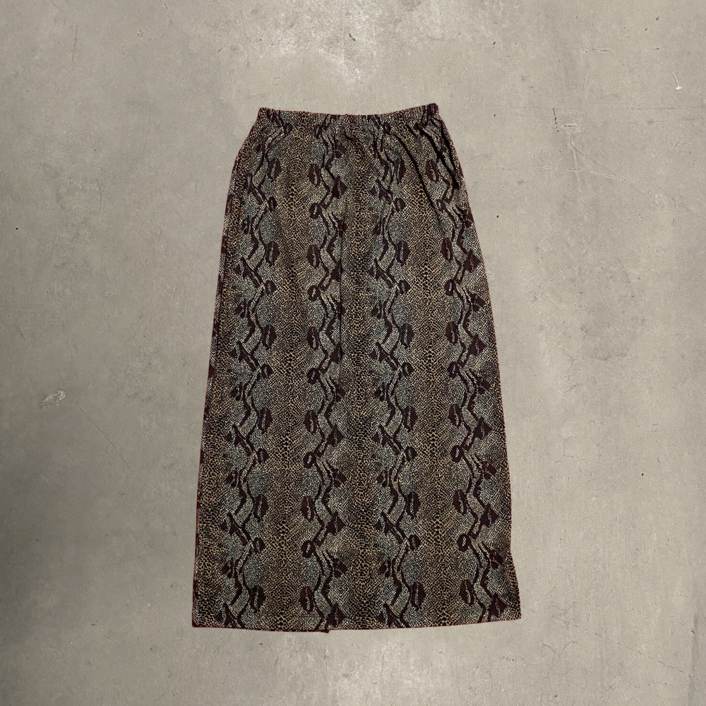 Vintage Animal Print Maxi Skirt