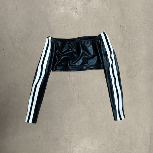 Norma Kamali Black Cropped Long Sleeve