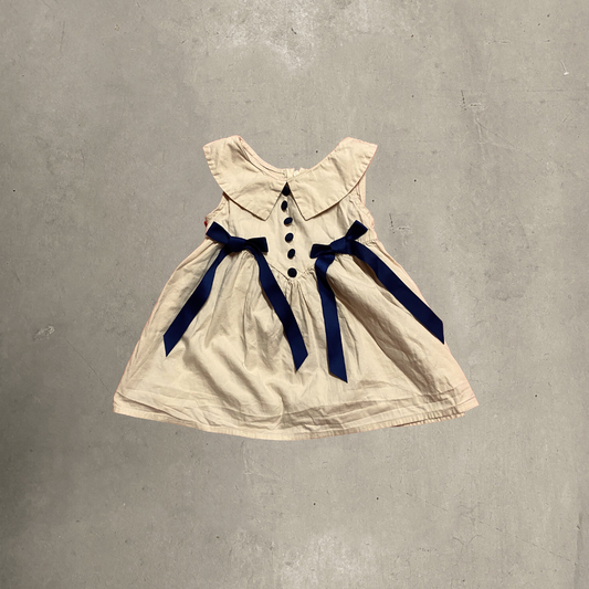 Tan Sailor Bow Dress 6M