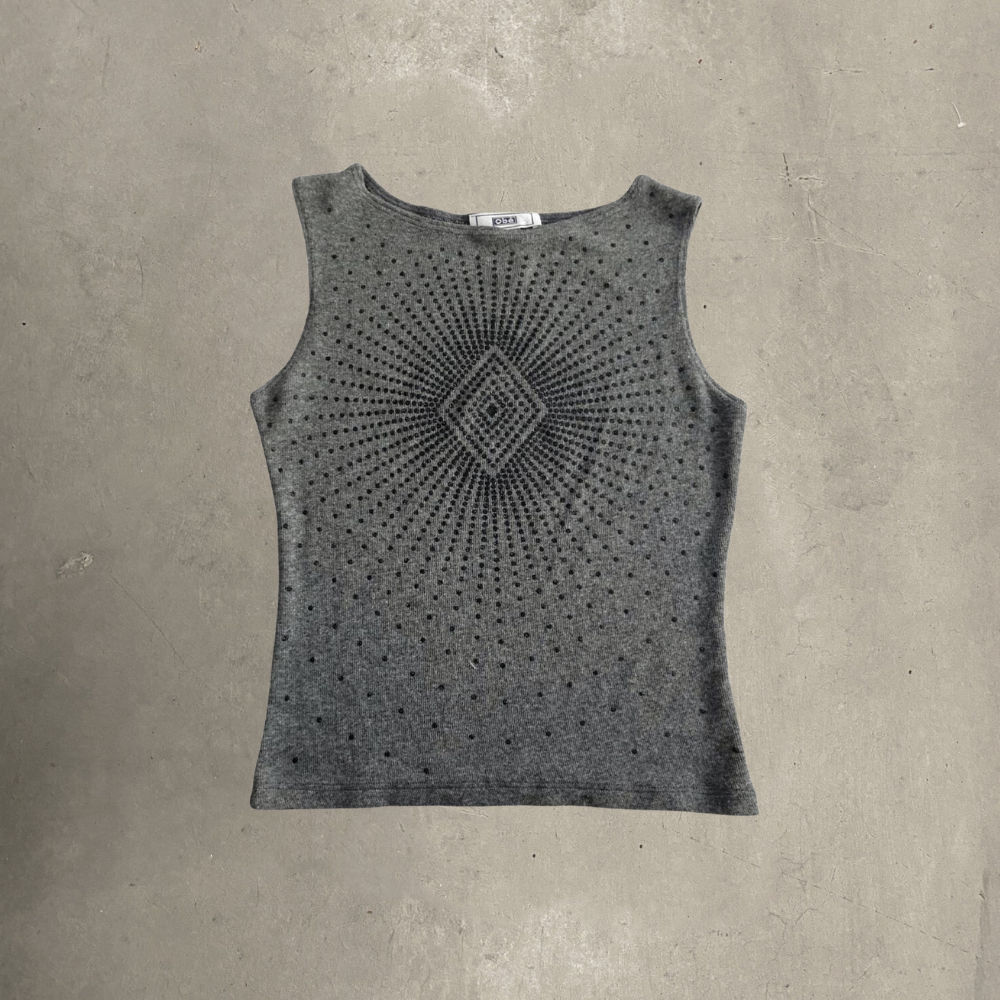 Vintage Grey Sparkle Tank