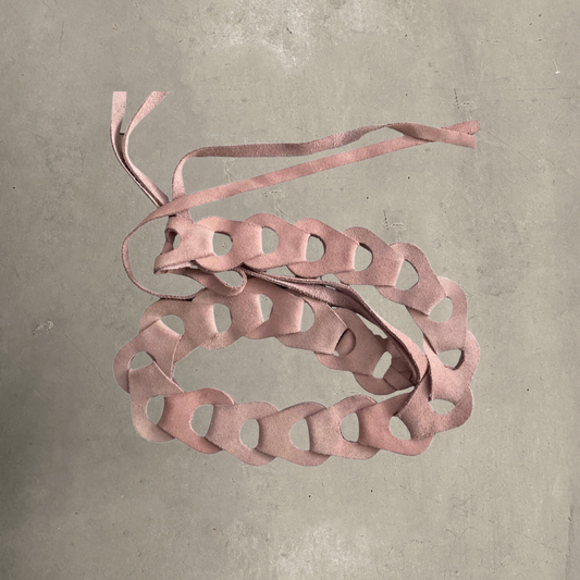 Pink Leather Belt
