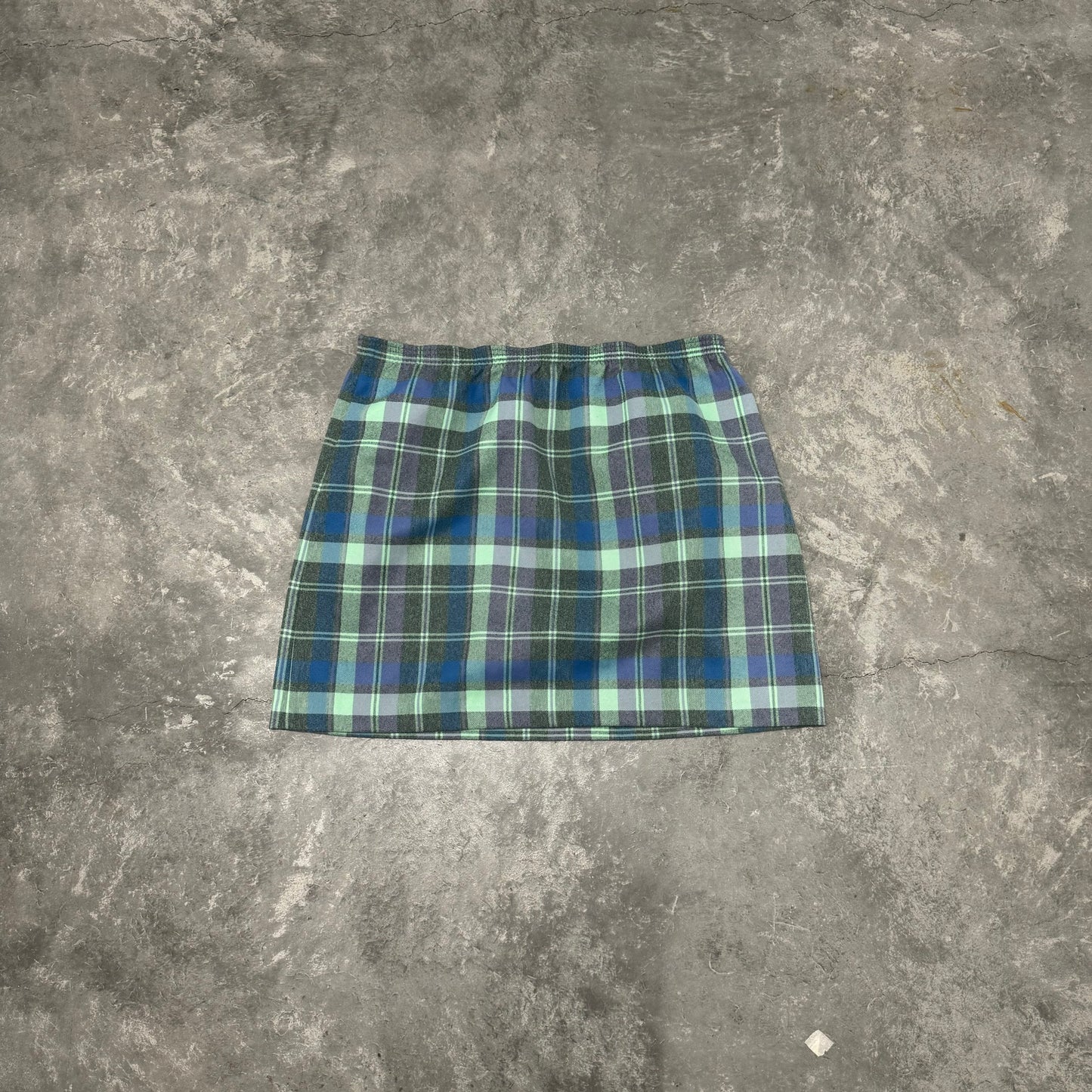 Vintage Plus Size Plaid Mini Skirt