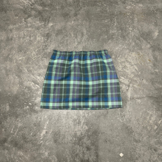 Vintage Plus Size Plaid Mini Skirt