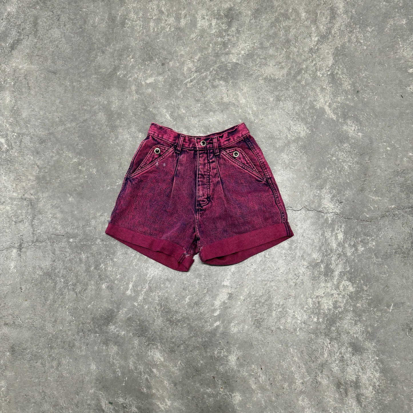 Vintage Magenta High Waisted Shorts