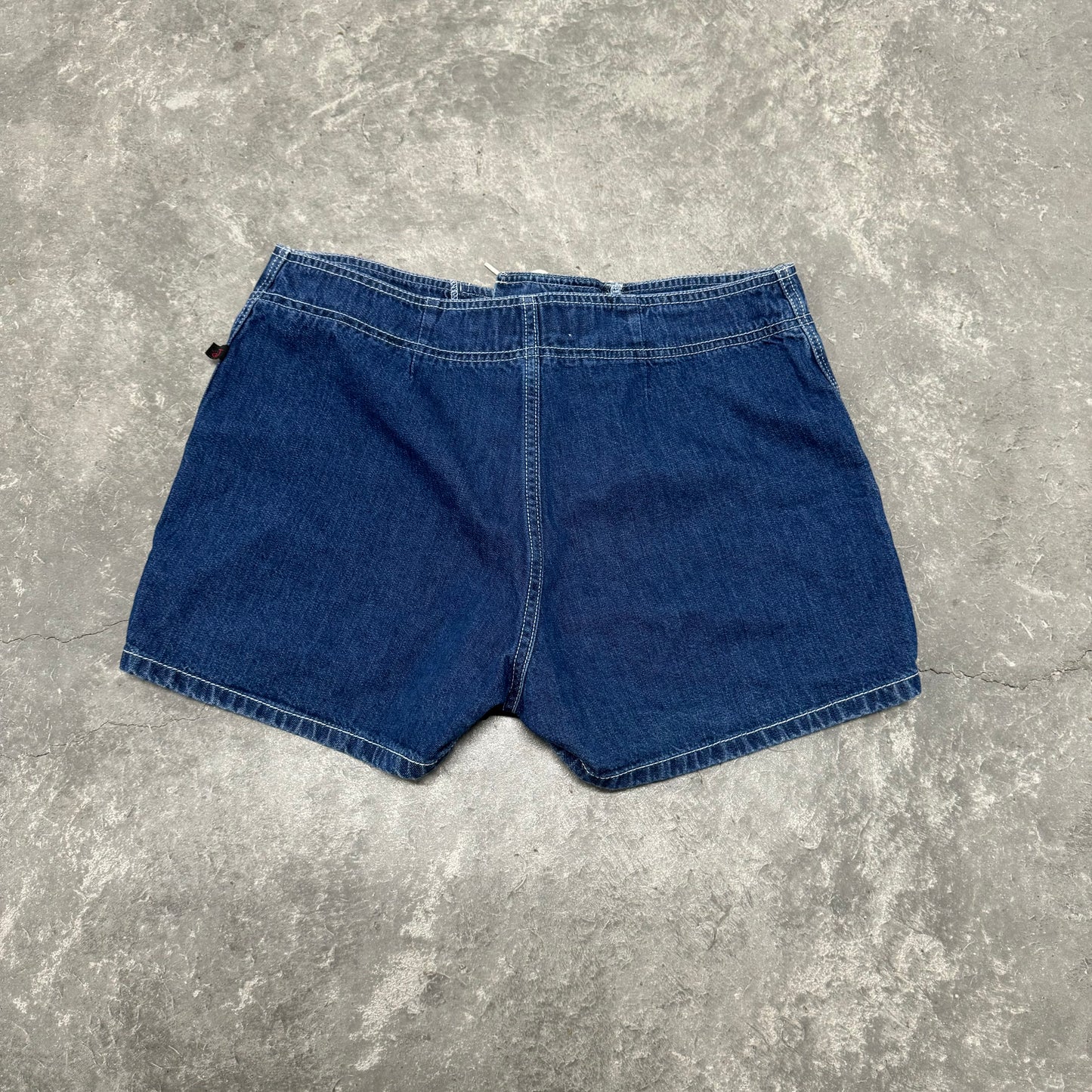 Vintage Lace Up Denim Shorts