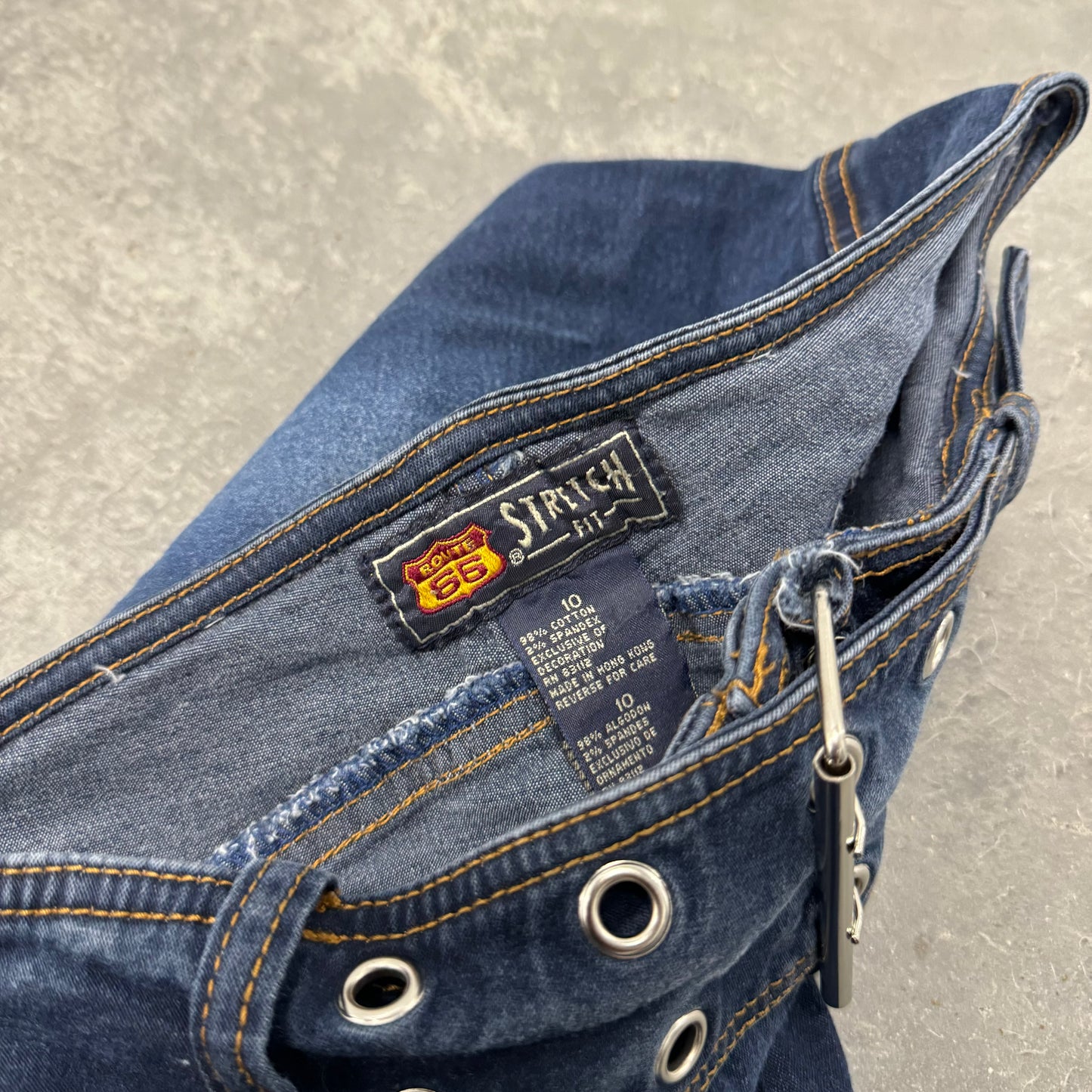 Vintage Belted Faded Jeans