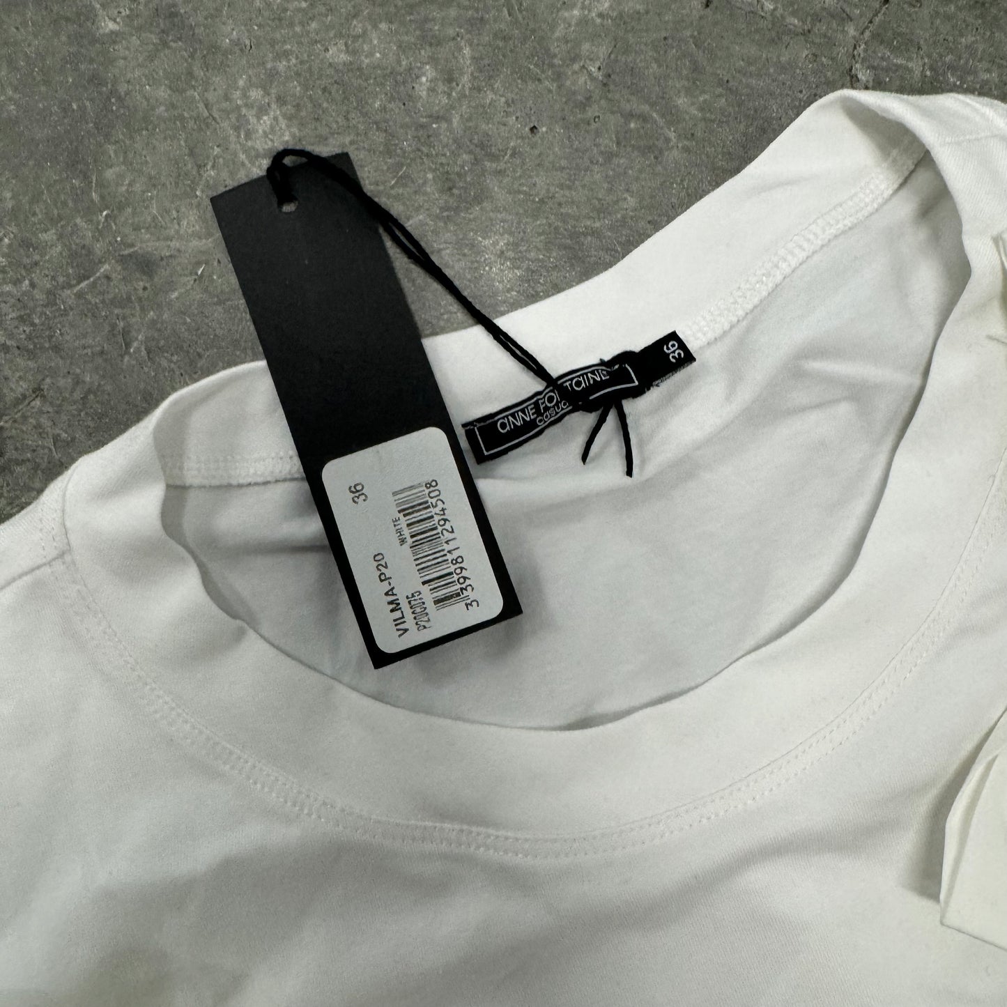 White Demure Bow Top