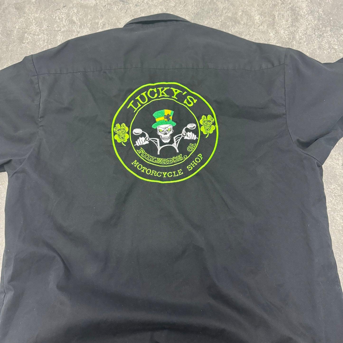 Vintage Lucky Skeleton Bowling Button Up