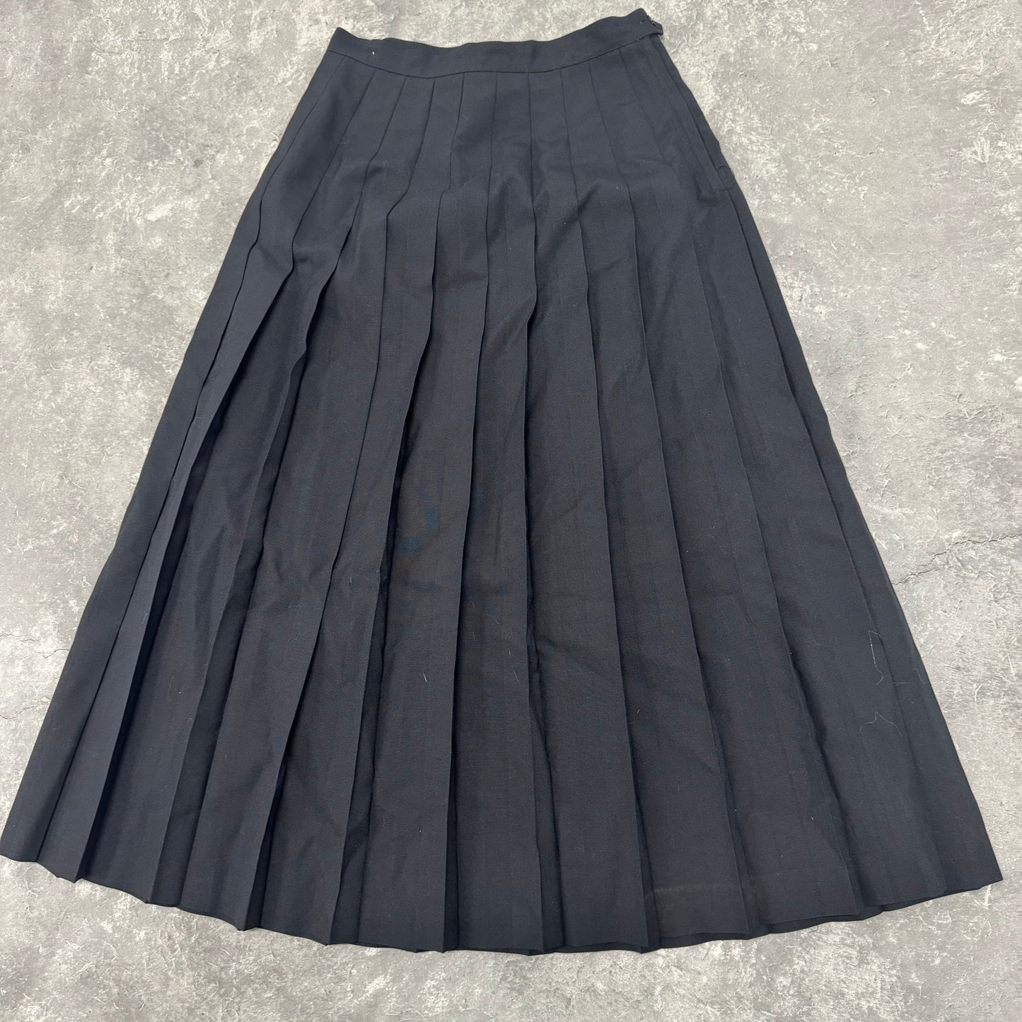 Vintage Black Pleaded Maxi Skirt