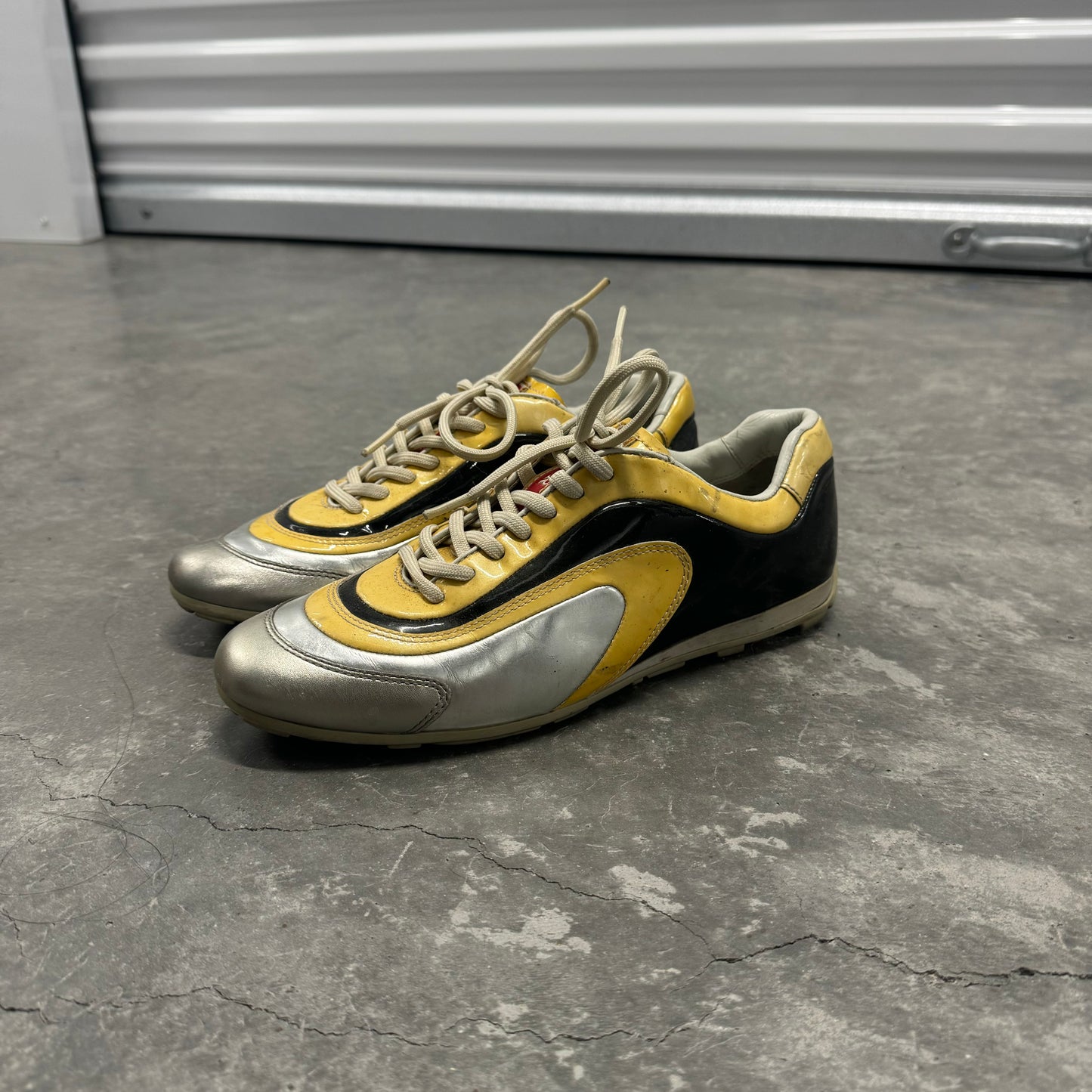 Prada Silver/Yellow Runners