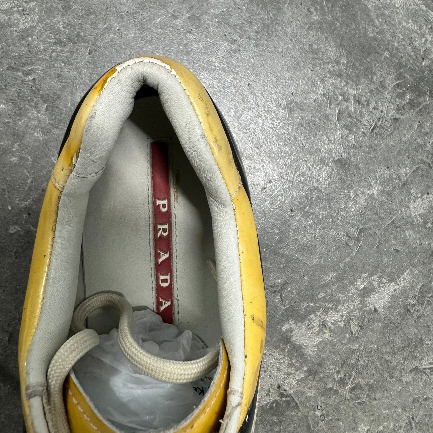 Prada Silver/Yellow Runners