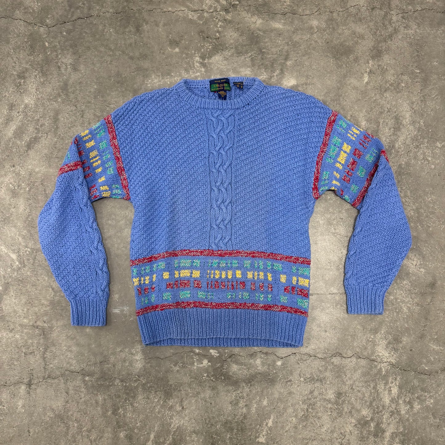 Vintage Periwinkle Knit Sweater