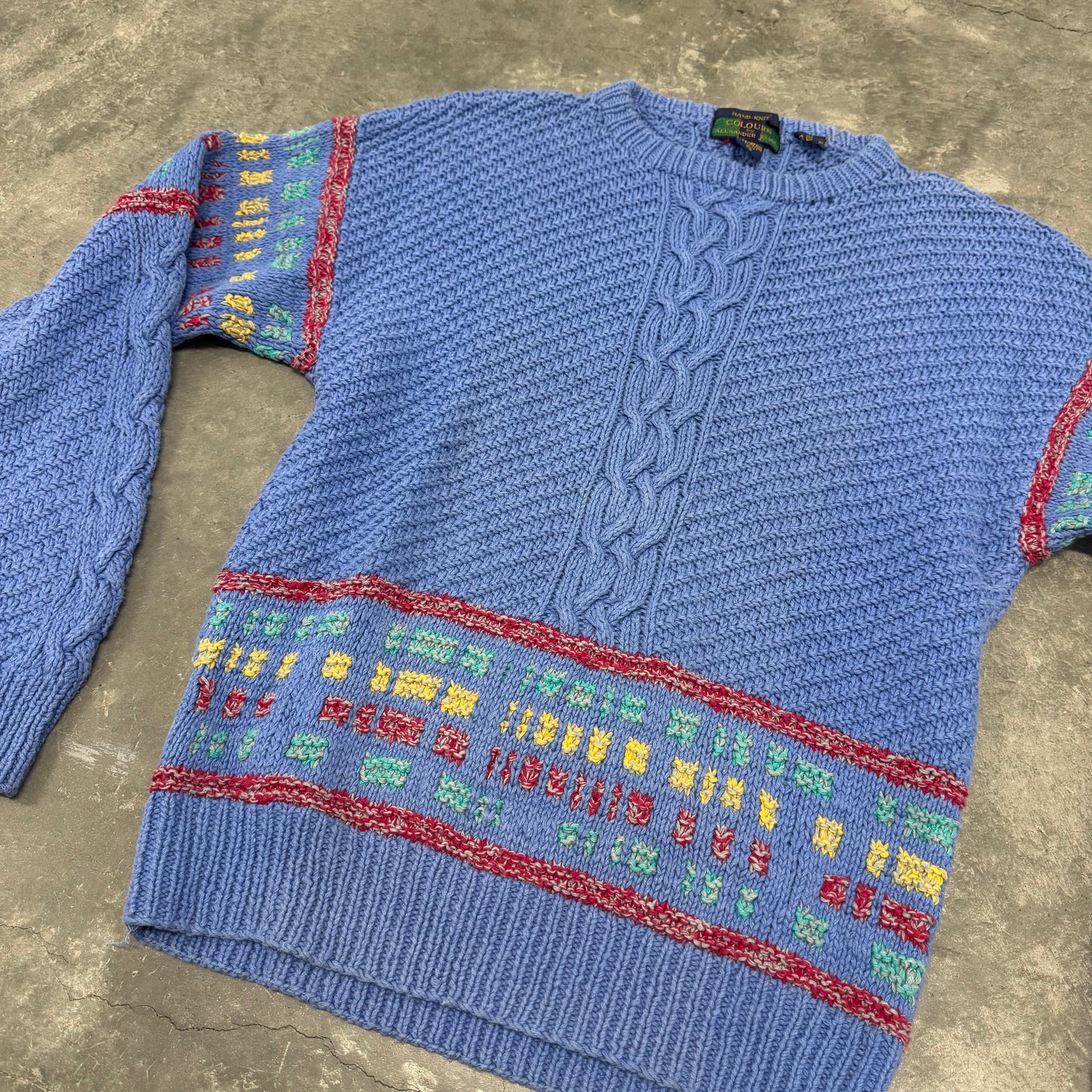 Vintage Periwinkle Knit Sweater