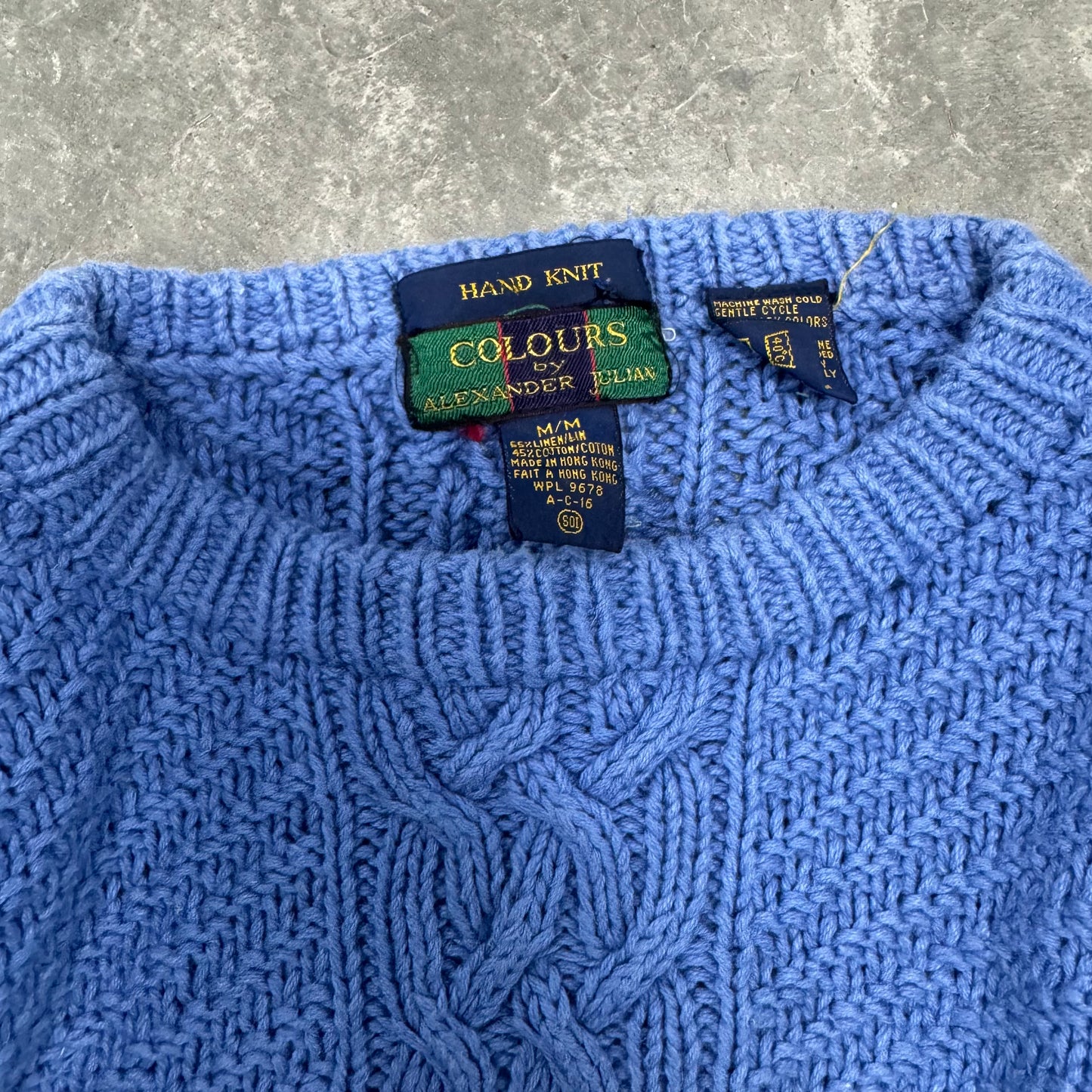 Vintage Periwinkle Knit Sweater