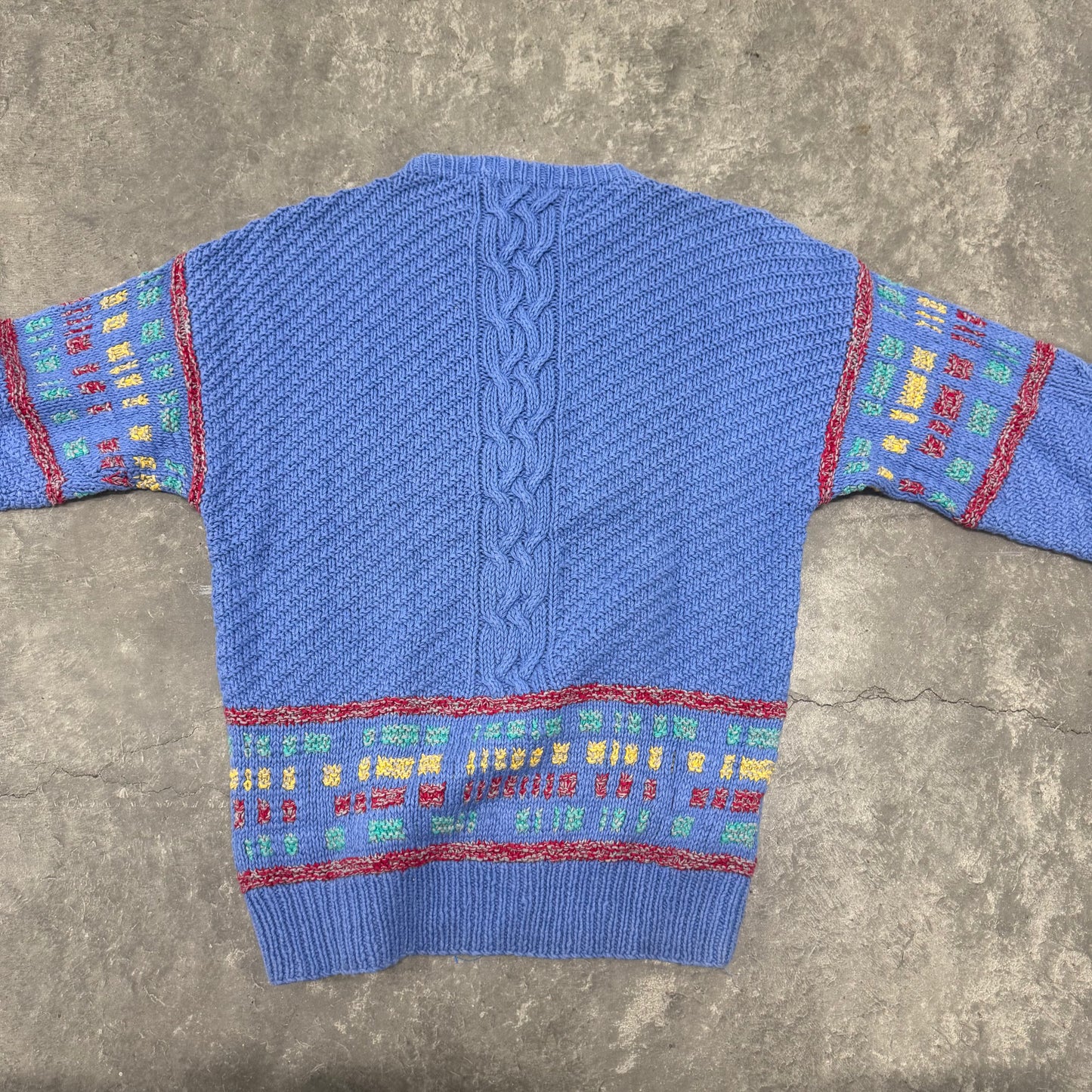 Vintage Periwinkle Knit Sweater