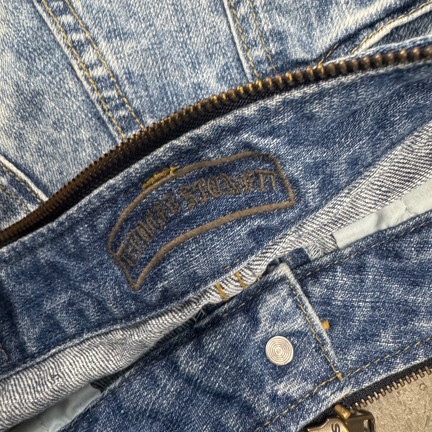 Denim Zipper Waist Mini Shorts