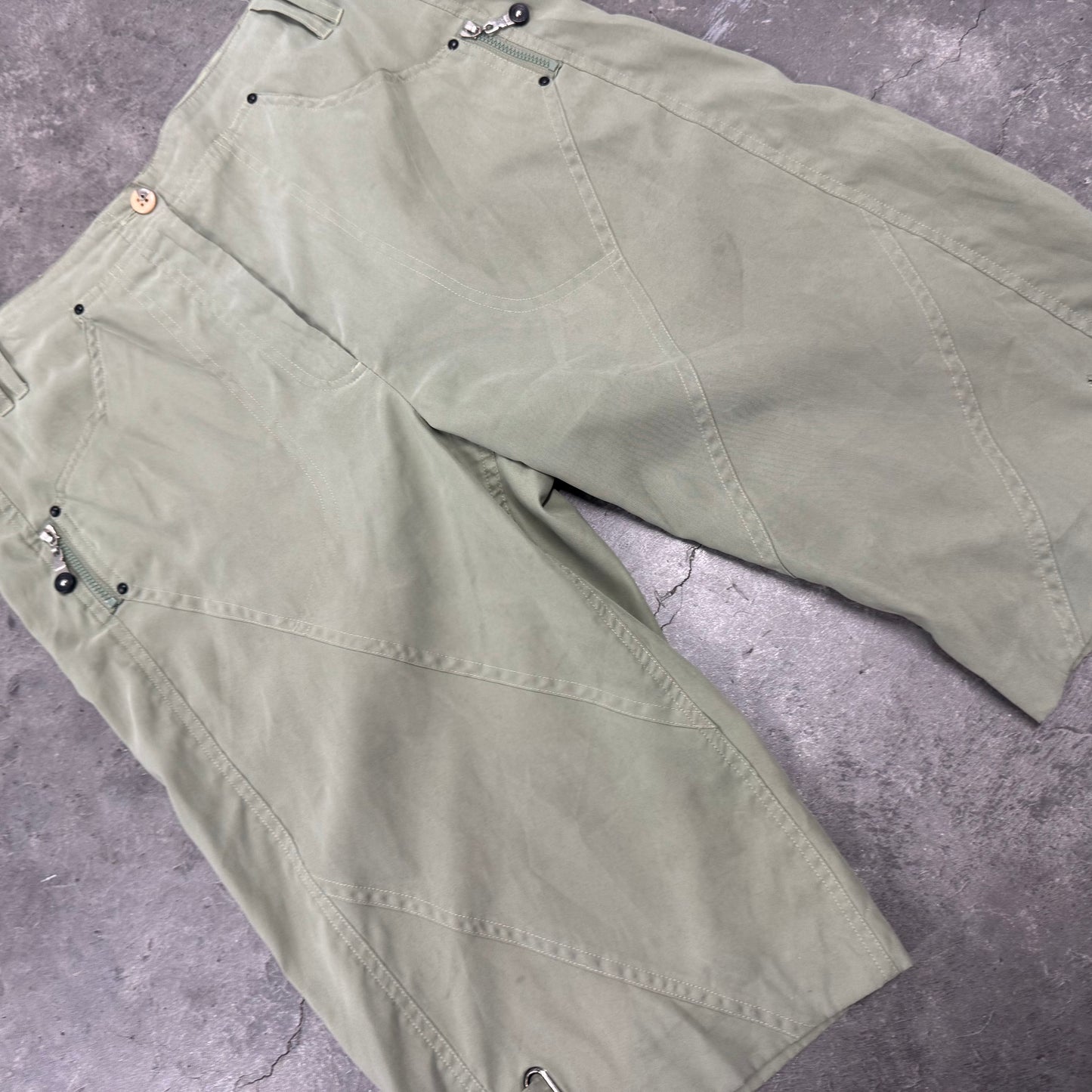 Green Cargo Shorts