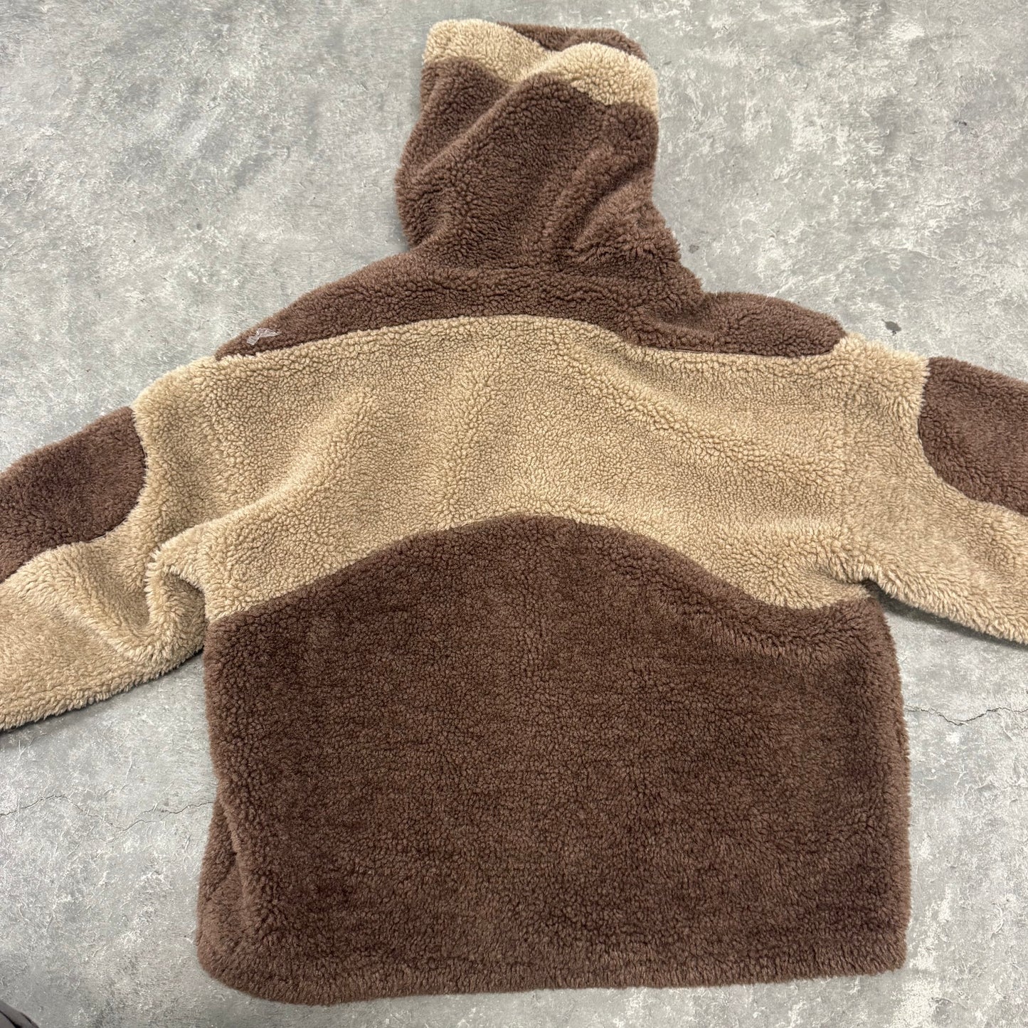 Brown Dual Tone Teddy Hoodie