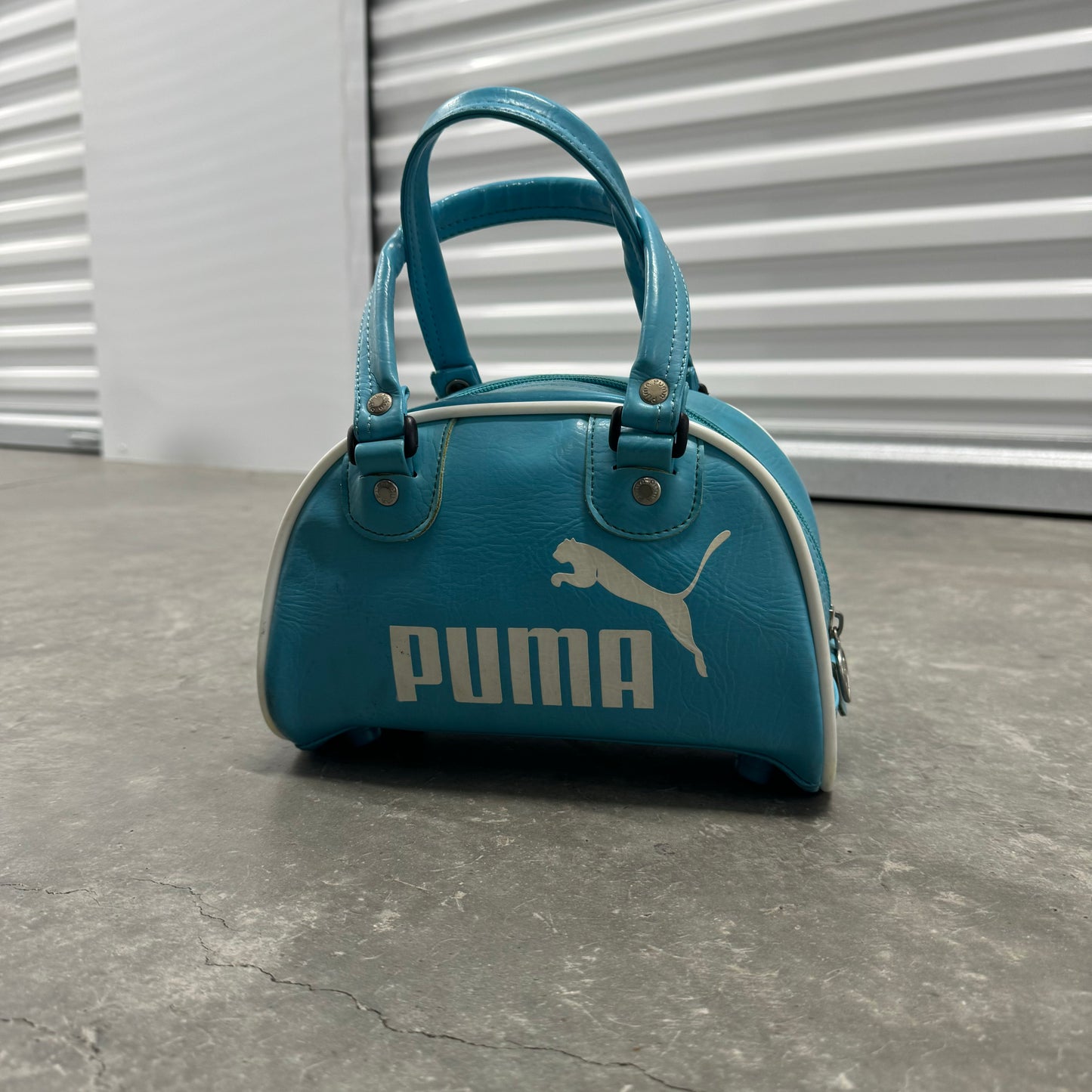 Vintage Baby Blue Puma Mini Purse