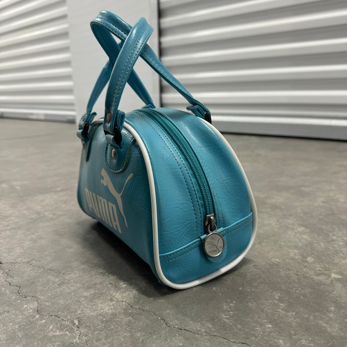 Vintage Baby Blue Puma Mini Purse