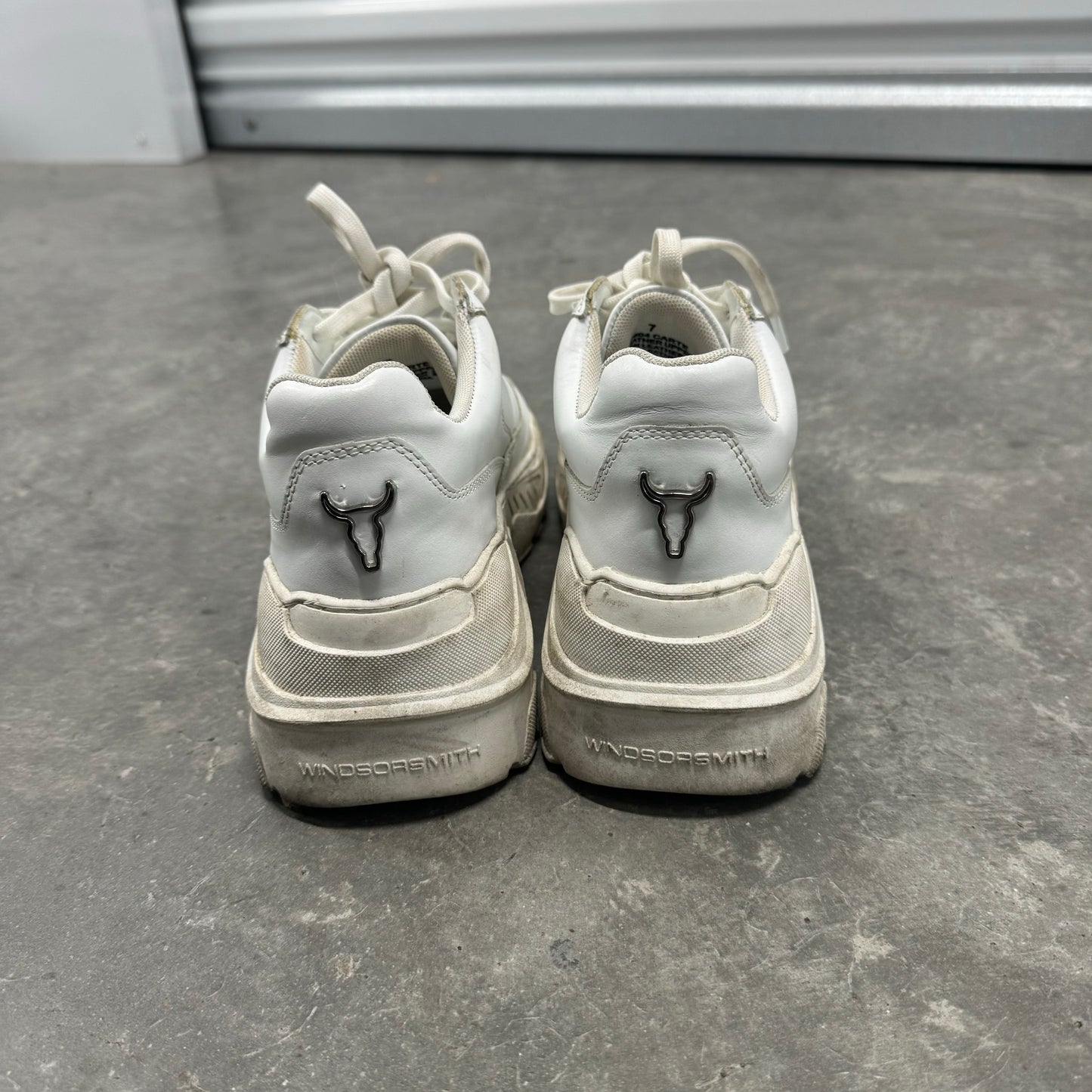 Windsor Smitn White Leather Sneakers