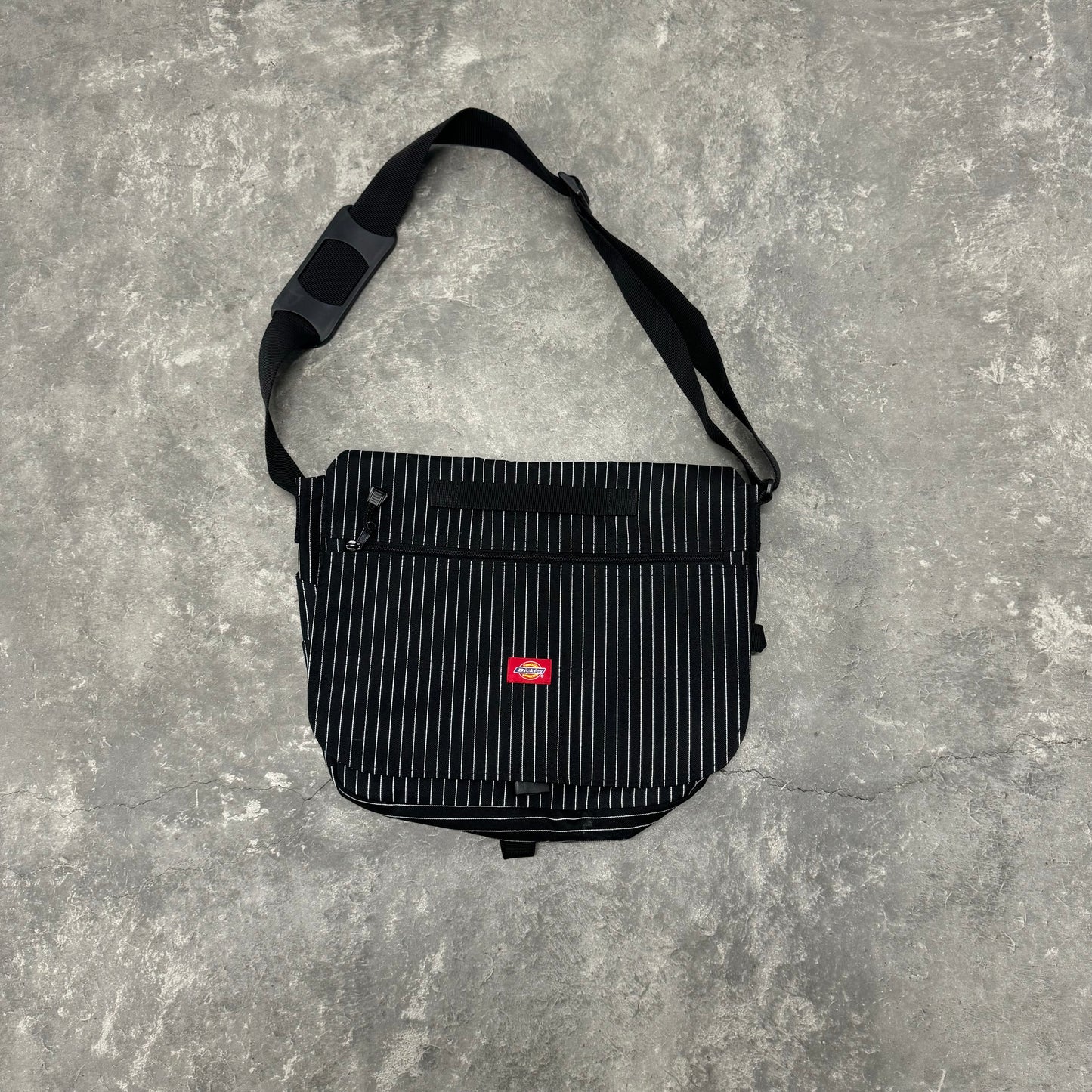 Black Pinstriped Laptop Bag