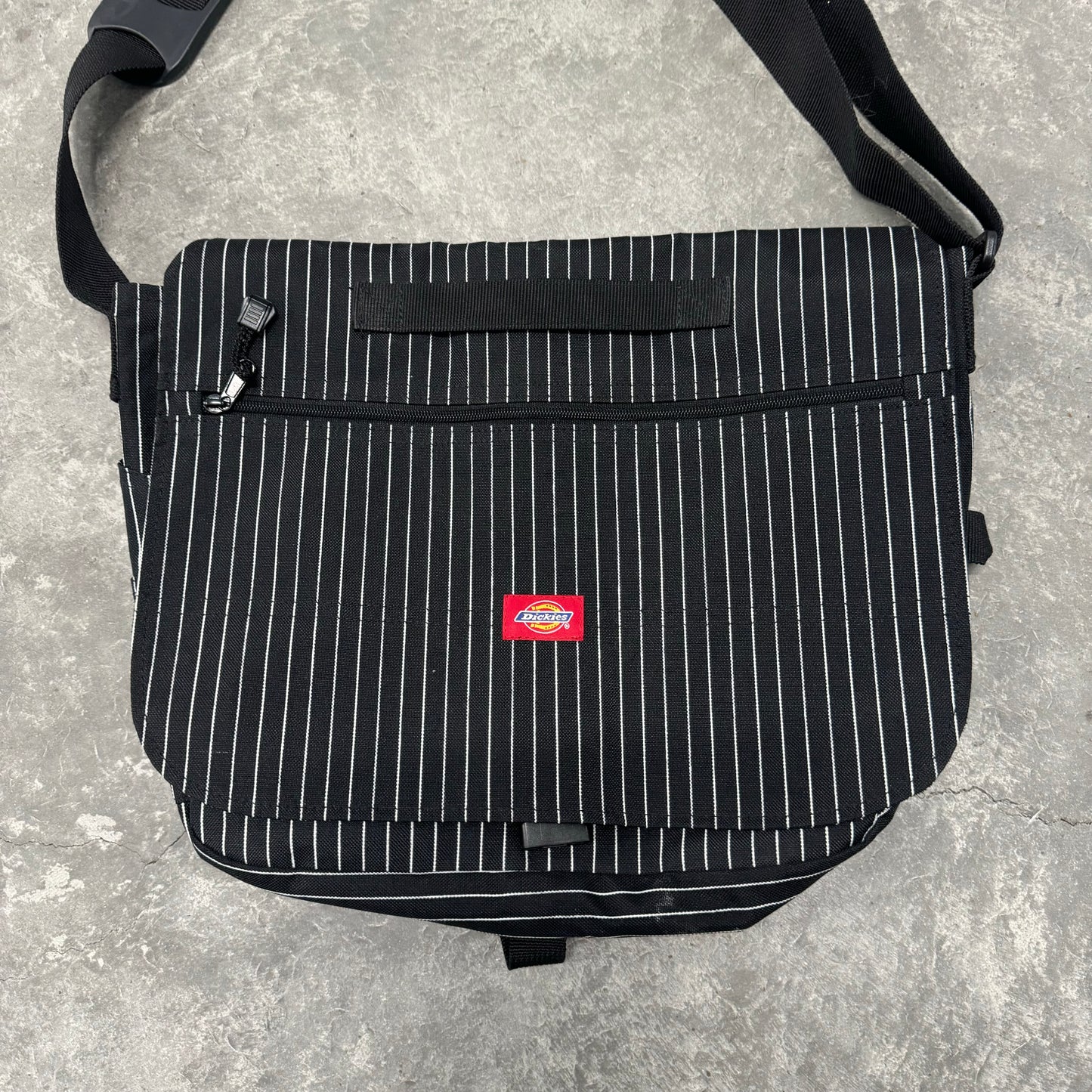 Black Pinstriped Laptop Bag