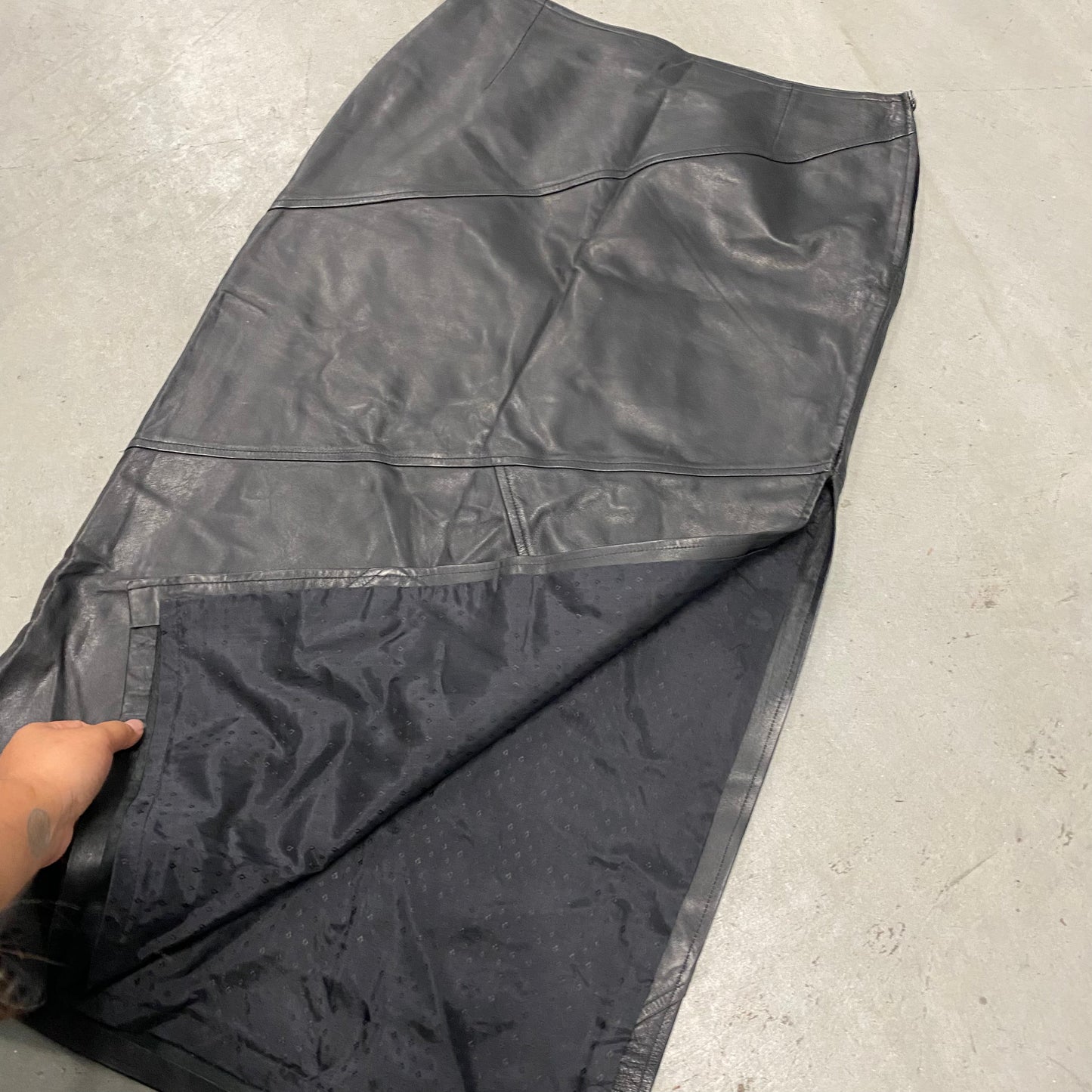 Vintage Leather Maxi Skirt