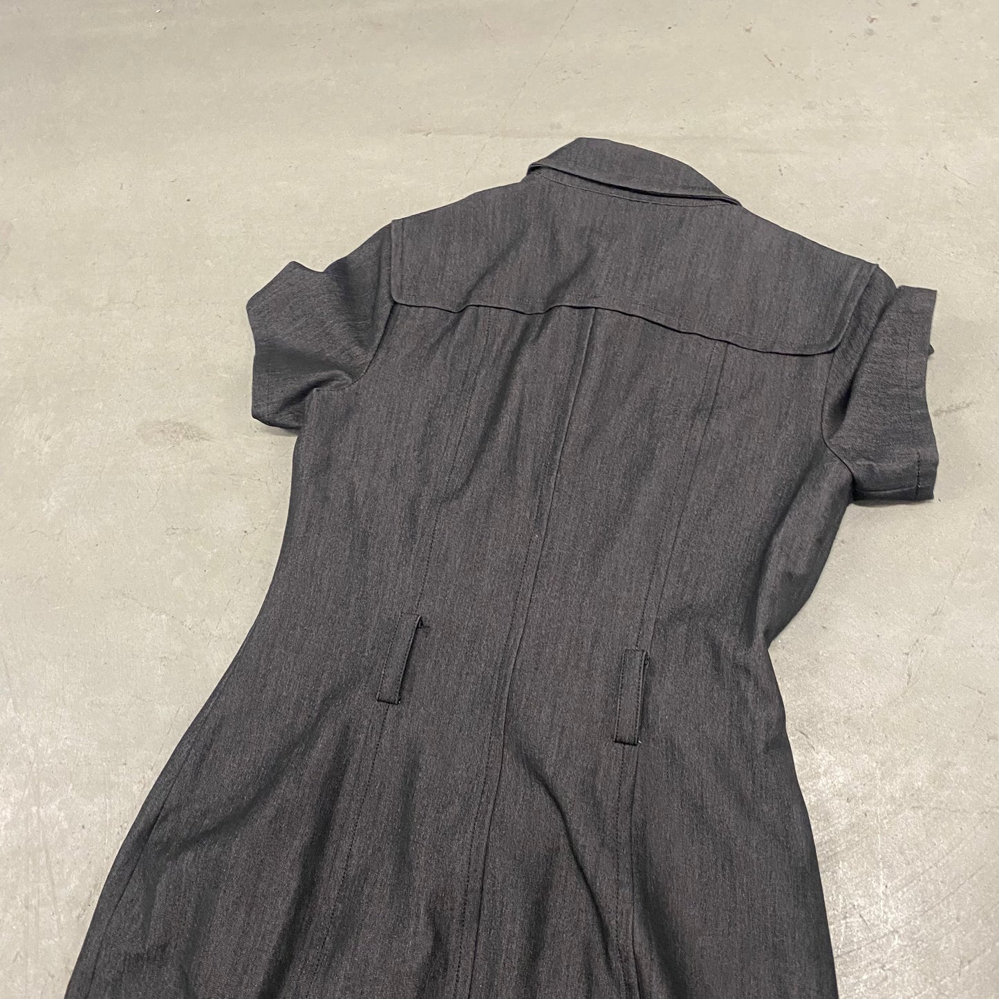 Dark Denim Zip Up Dress