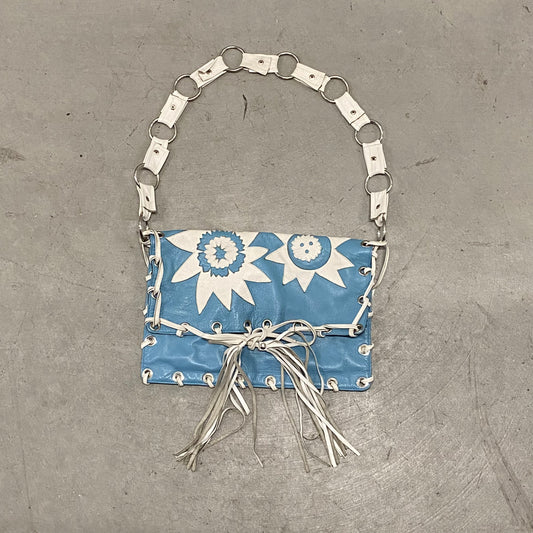Rare Leather Baby Blue Betsy Johnson Bag