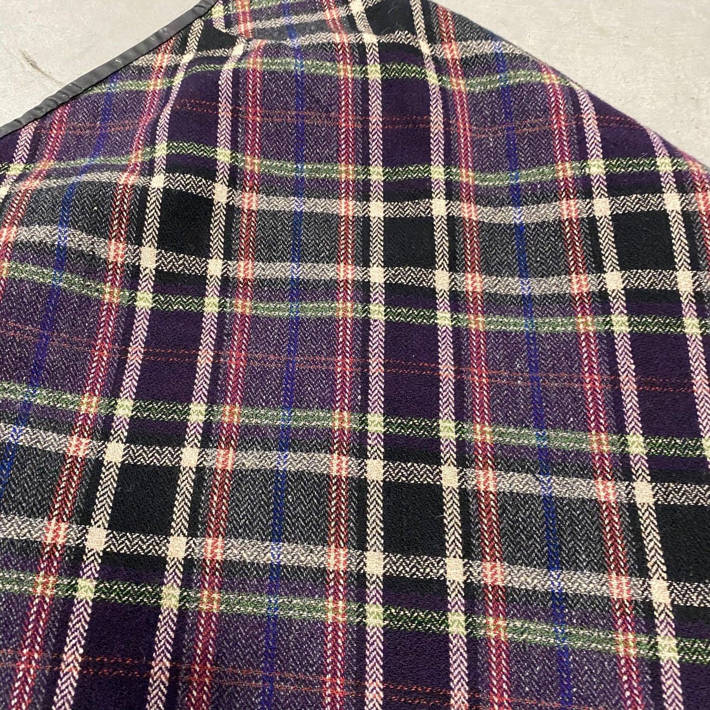 Vintage Purple Plaid Midi Skirt