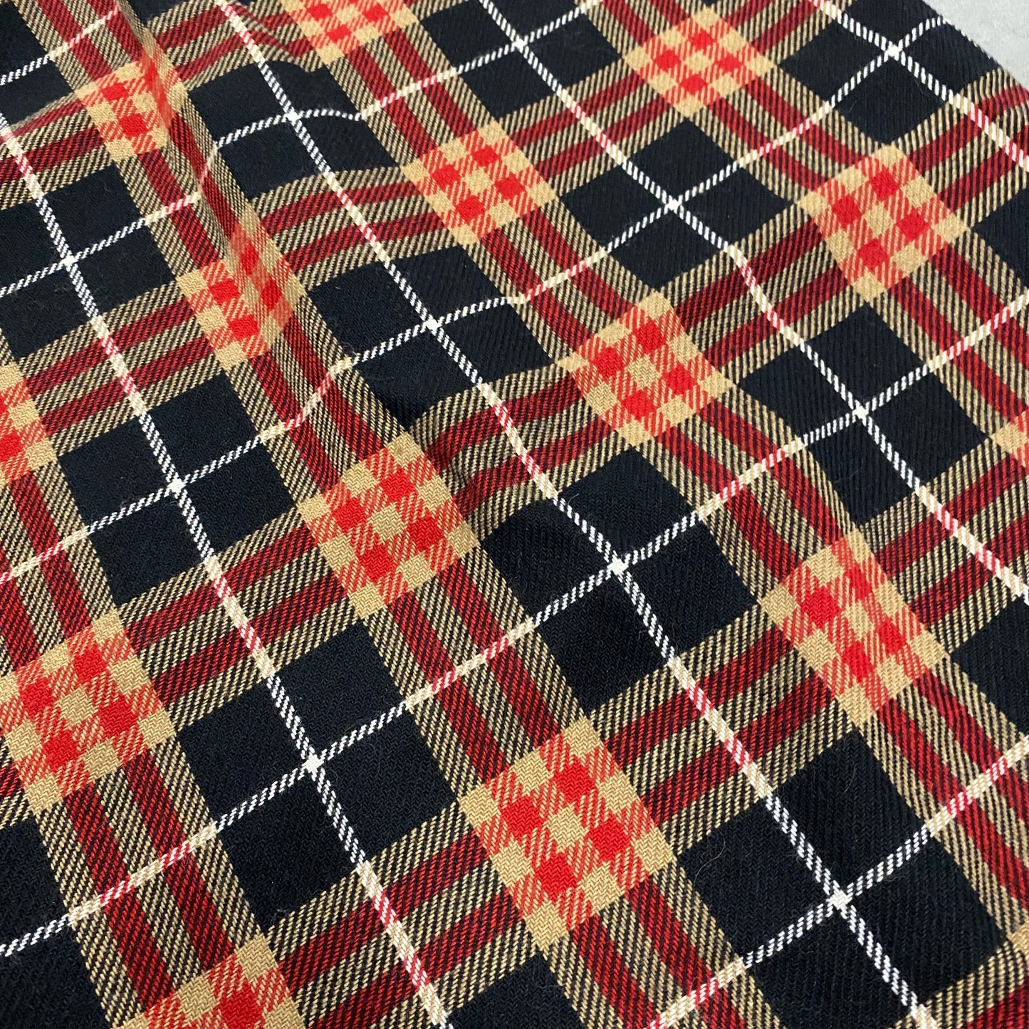Vintage Red Plaid Midi Skirt