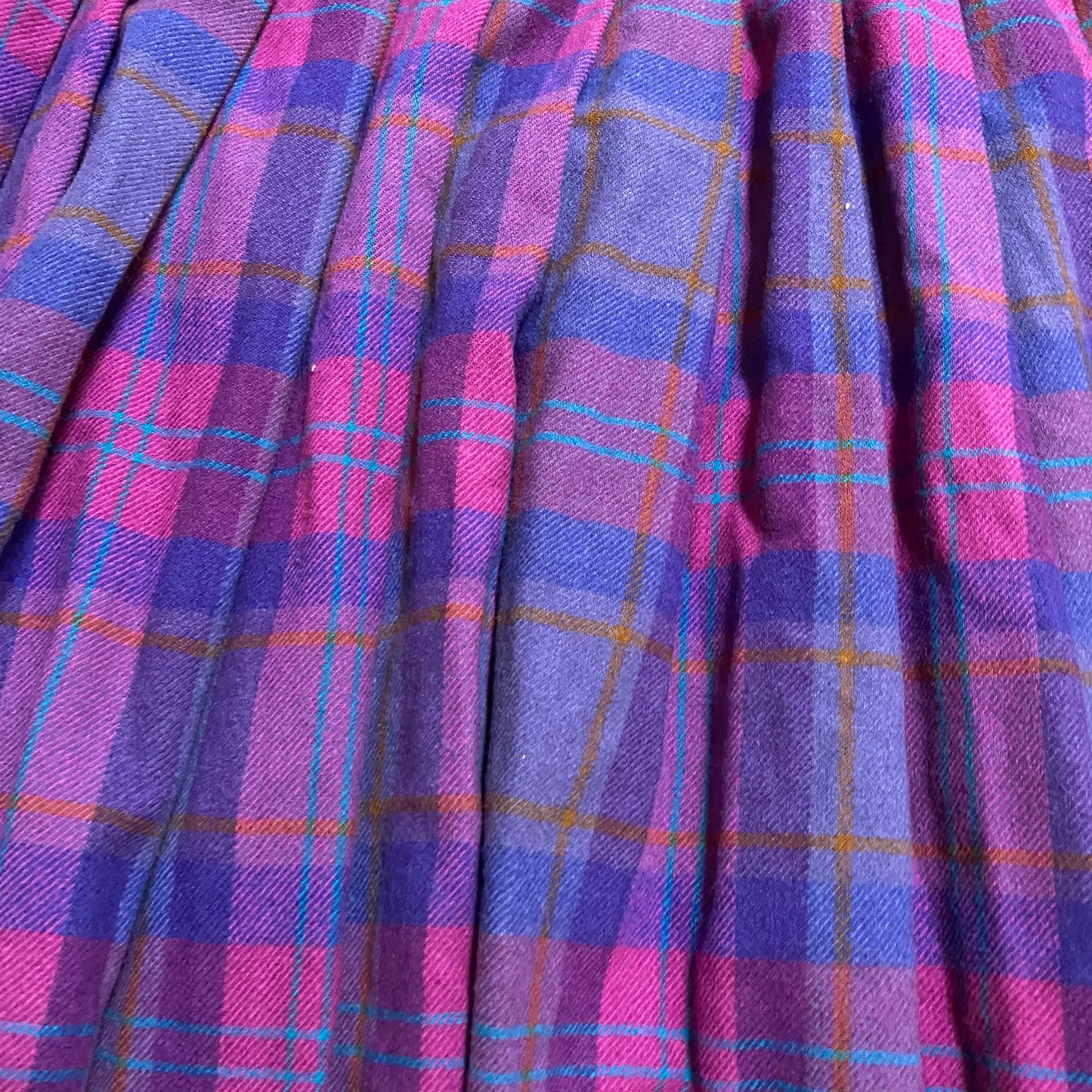 Vintage Pendleton Plaid Pleaded Midi Skirt