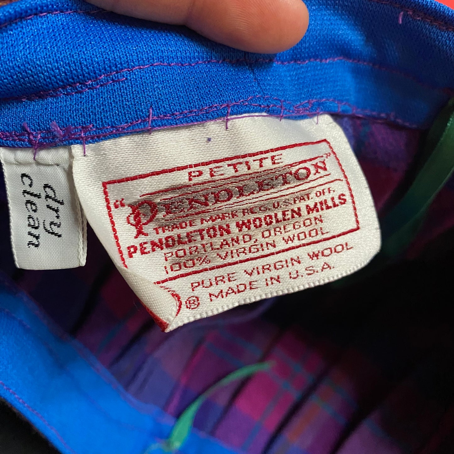 Vintage Pendleton Plaid Pleaded Midi Skirt