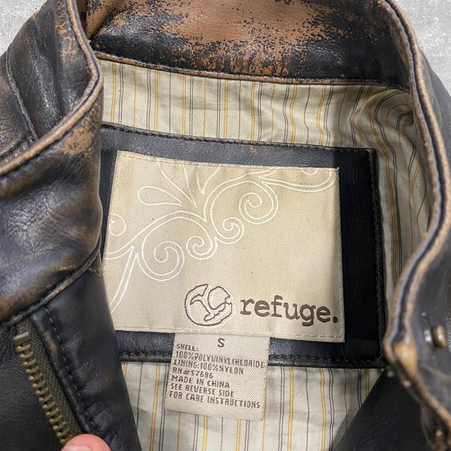 Brown Leather Moto Jacket