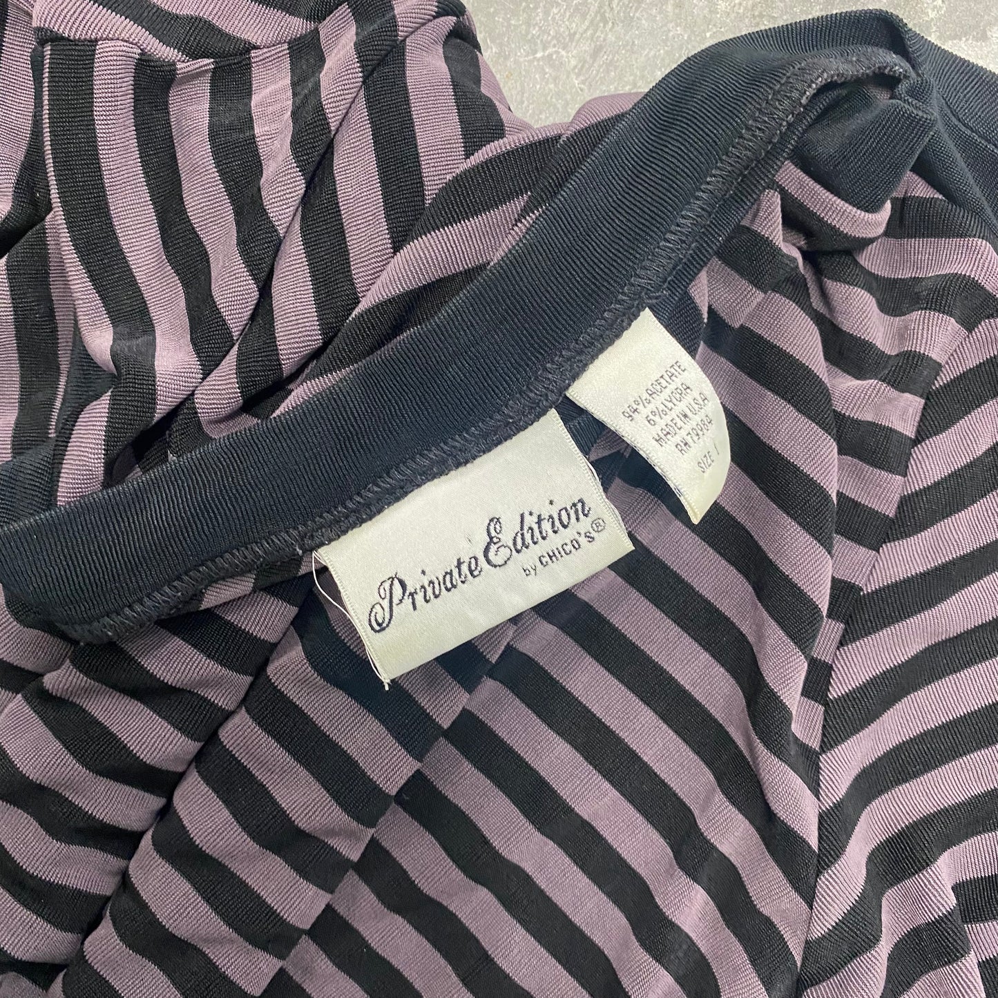 Vintage Grey Stripped Long Sleeve